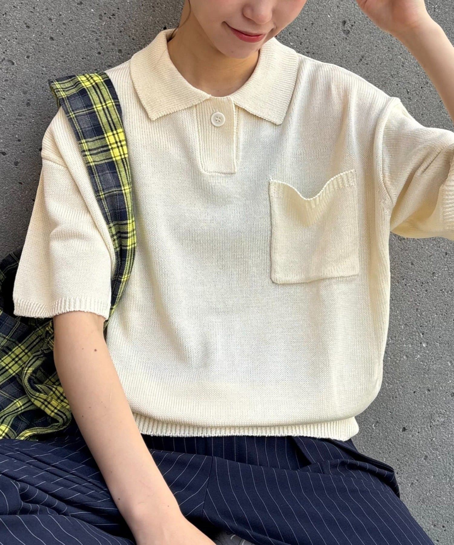 CIAOPANIC TYPY(チャオパニックティピー) 【UNISEX】サマーニットポロシャツ