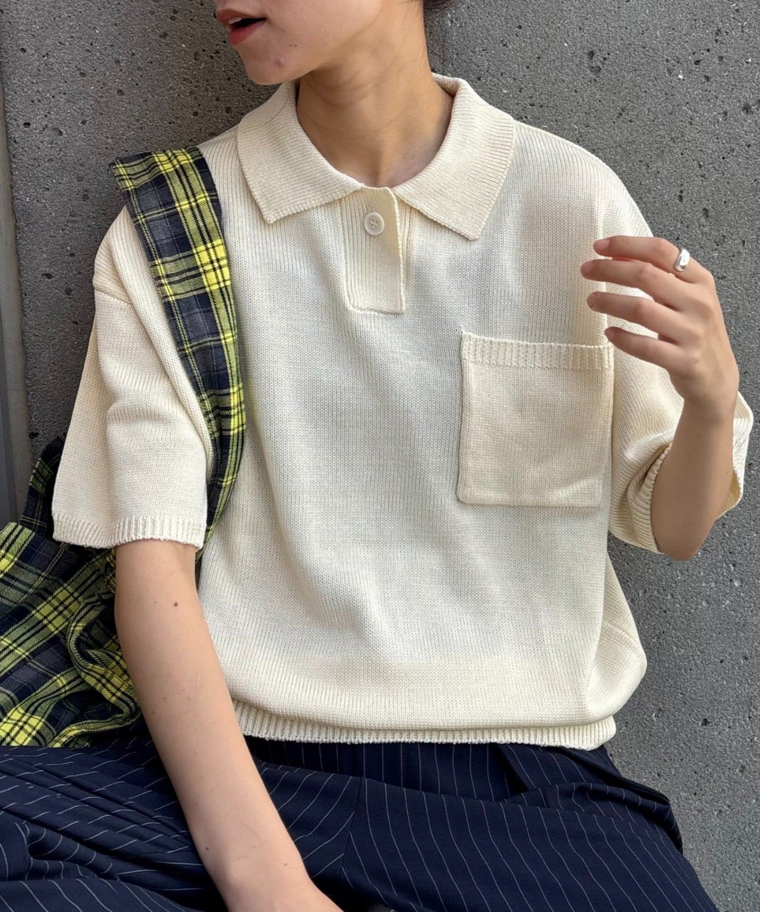 DANA PARIS サマーニット　ポロシャツ ポロシャツ ポロ サマーニットカラーポロ レディース : ZOZOTOWN