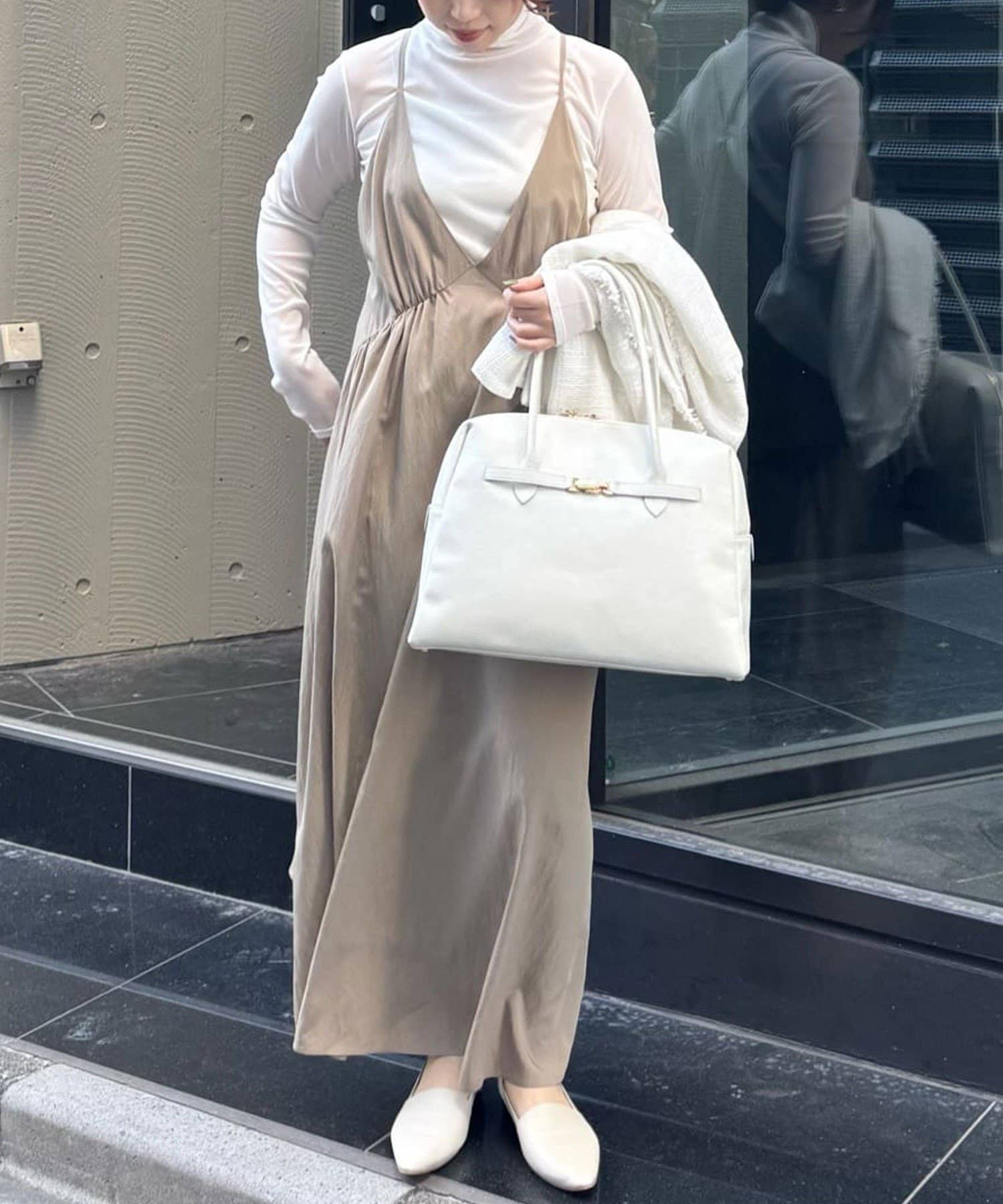 GALLARDAGALANTE(ガリャルダガランテ) 【スッキリ見え/シーズンレス】ディープVキャミワンピース