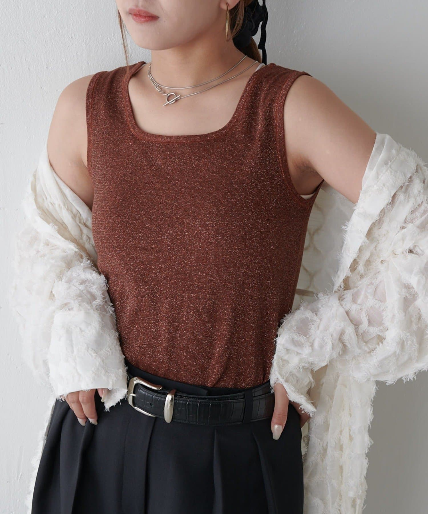 Lui's(ルイス) ラメ2WAYタンクトップ