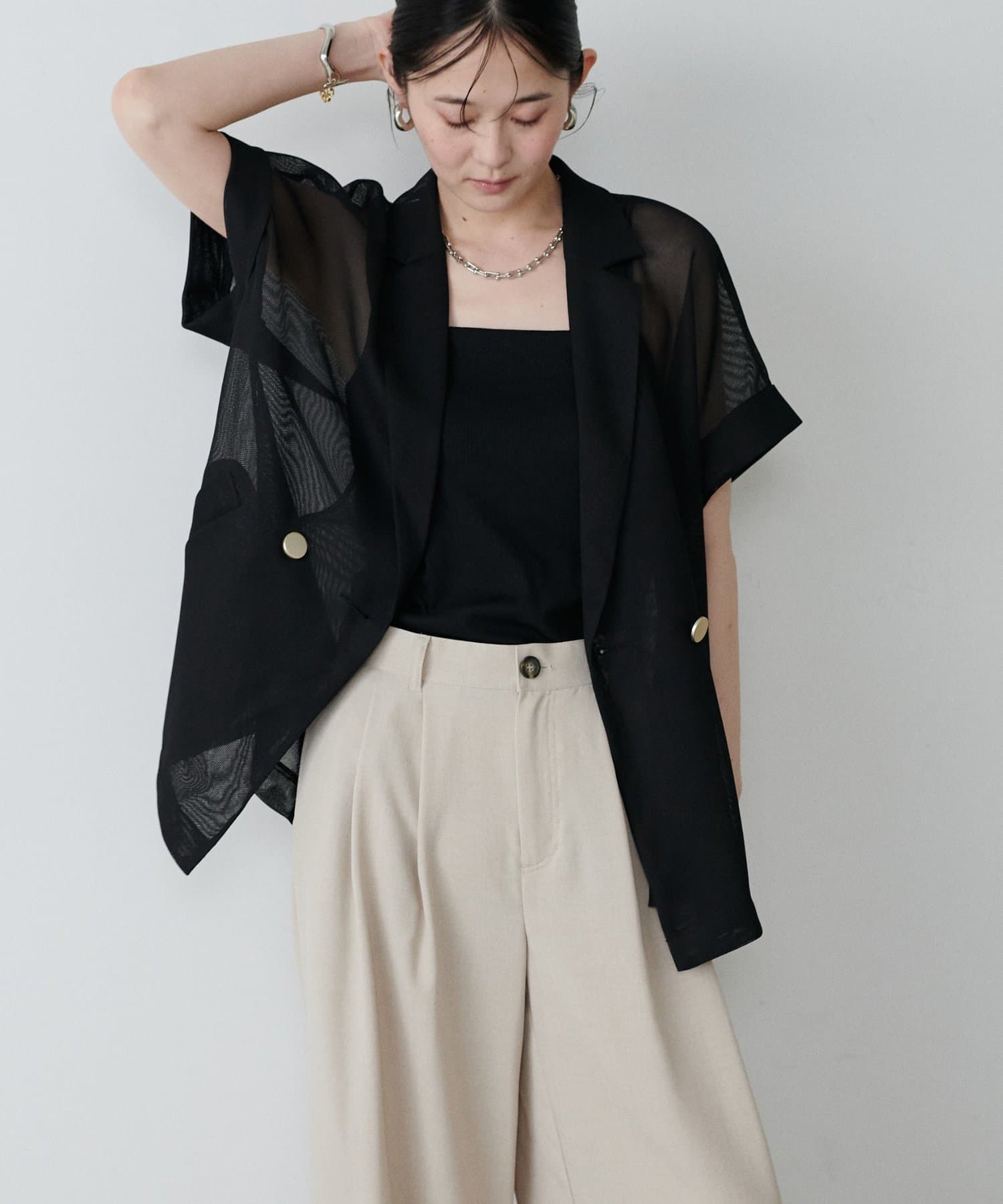ラルータ(パルクローゼット)新品 メッシュジャケット - メルカリ