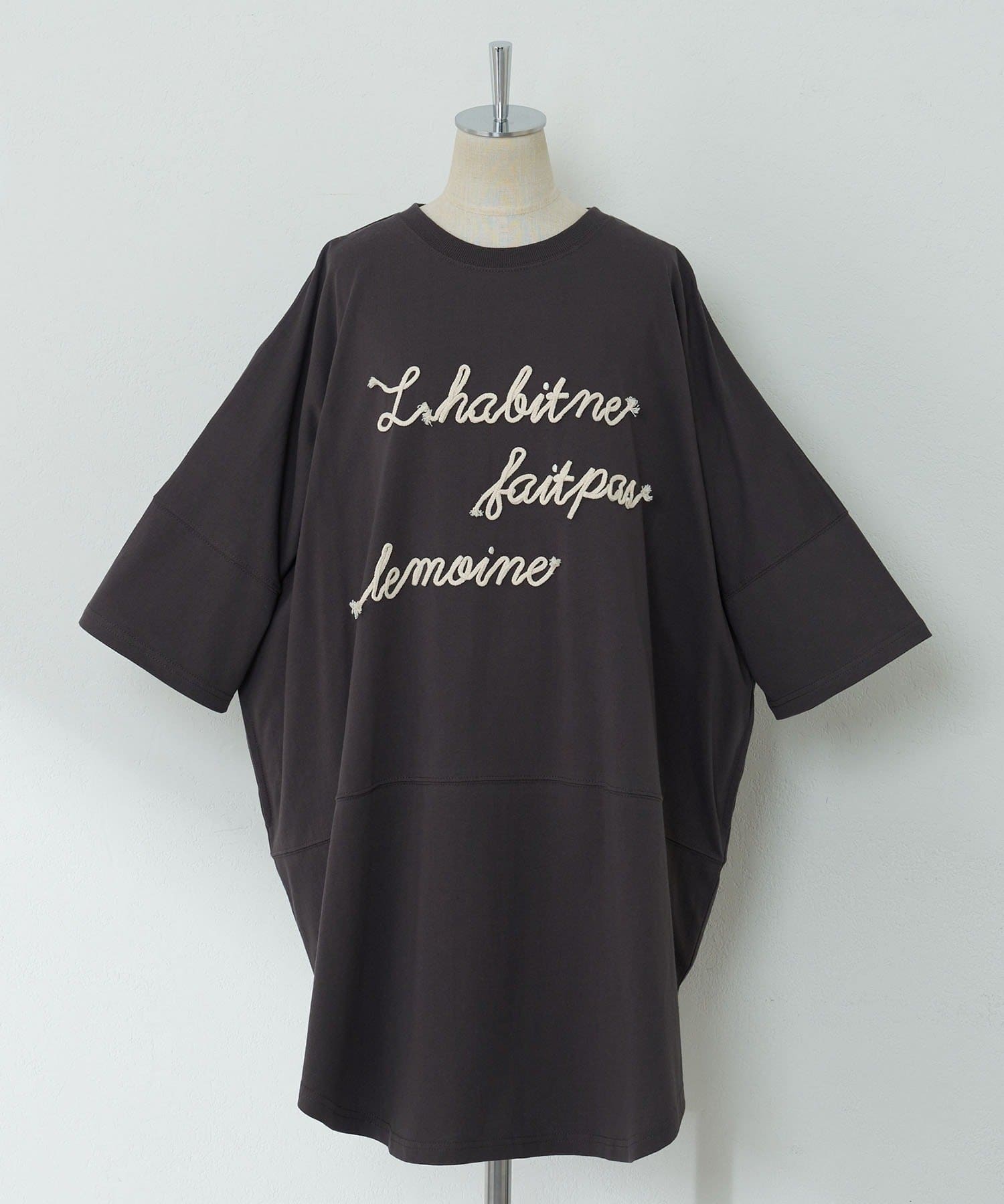 NICE CLAUP / OLIVE des OLIVE OUTLET(ナイスクラップ  / オリーブ デ オリーブ アウトレット) 【RMAF】【NAO】刺繍ロゴBIGTシャツ