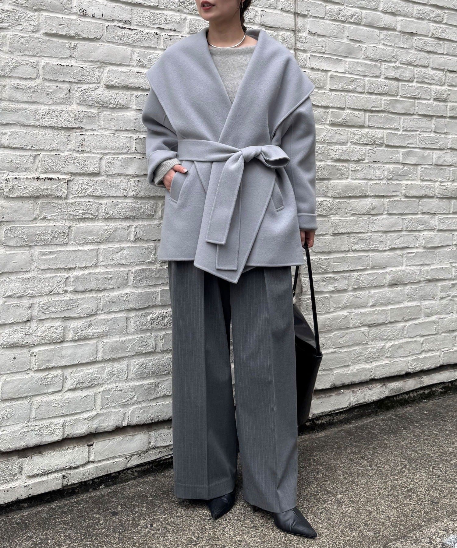 GALLARDAGALANTE(ガリャルダガランテ) 【軽くて暖かい】【多彩なアレンジ可能／ガランテ定番人気コート】リバーショールコート