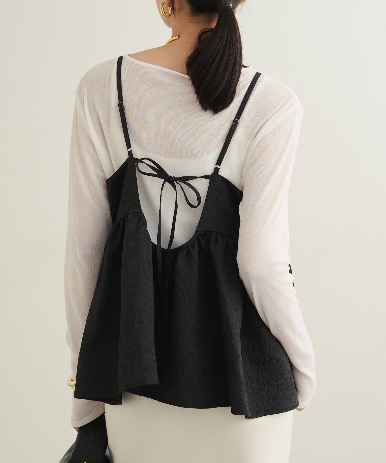 LOUNGEDRESS(ラウンジドレス) レオパードジャガードキャミビスチェ
