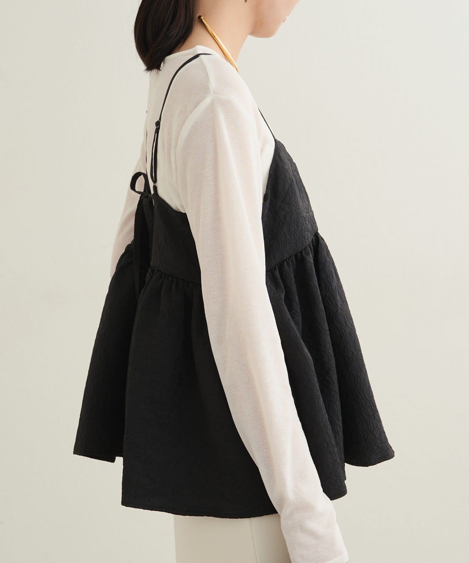 LOUNGEDRESS(ラウンジドレス) レオパードジャガードキャミビスチェ