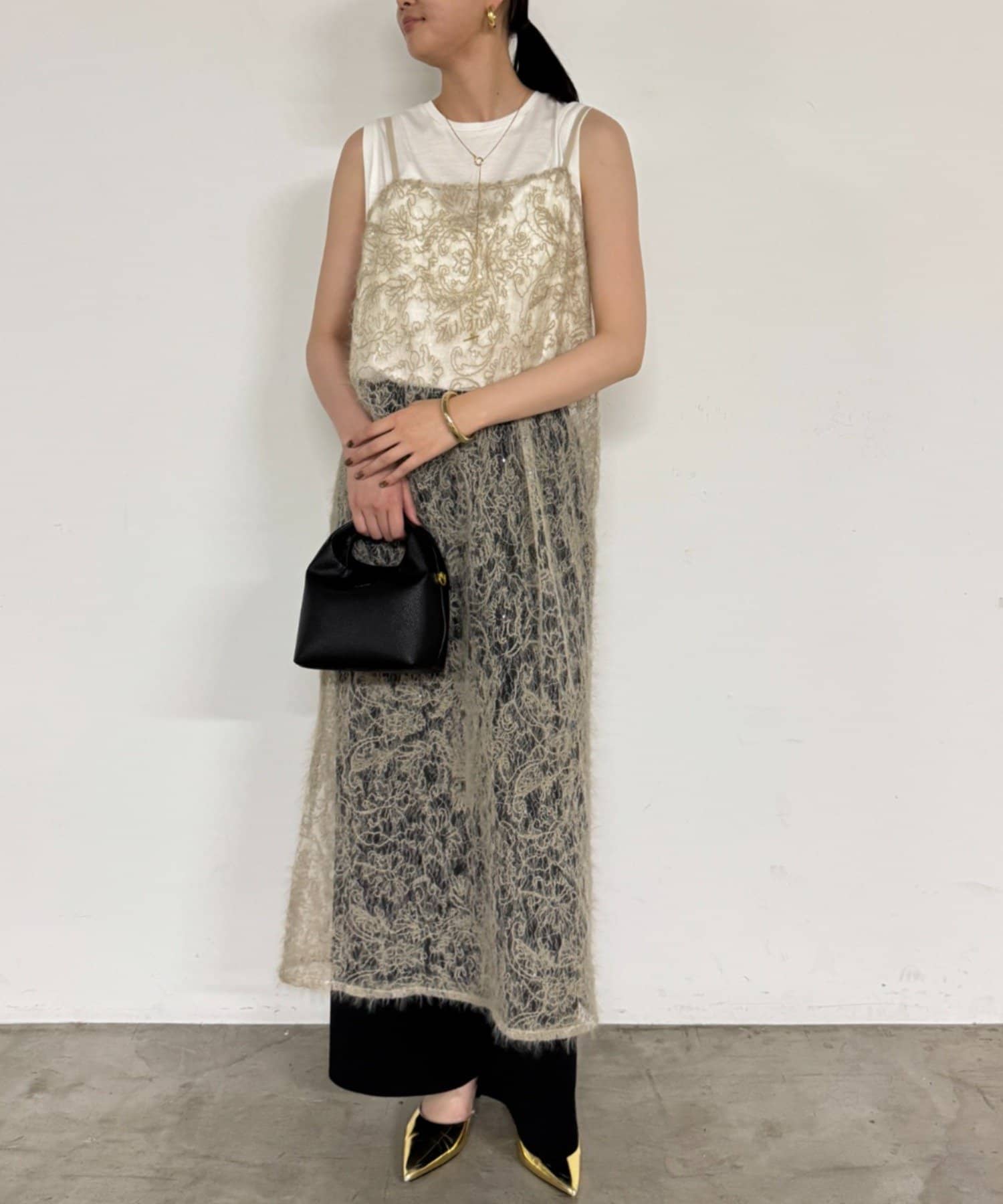 再入荷のおすすめ最新情報 シアーレースキャミワンピース | LOUNGEDRESS(ラウンジドレス トップス
