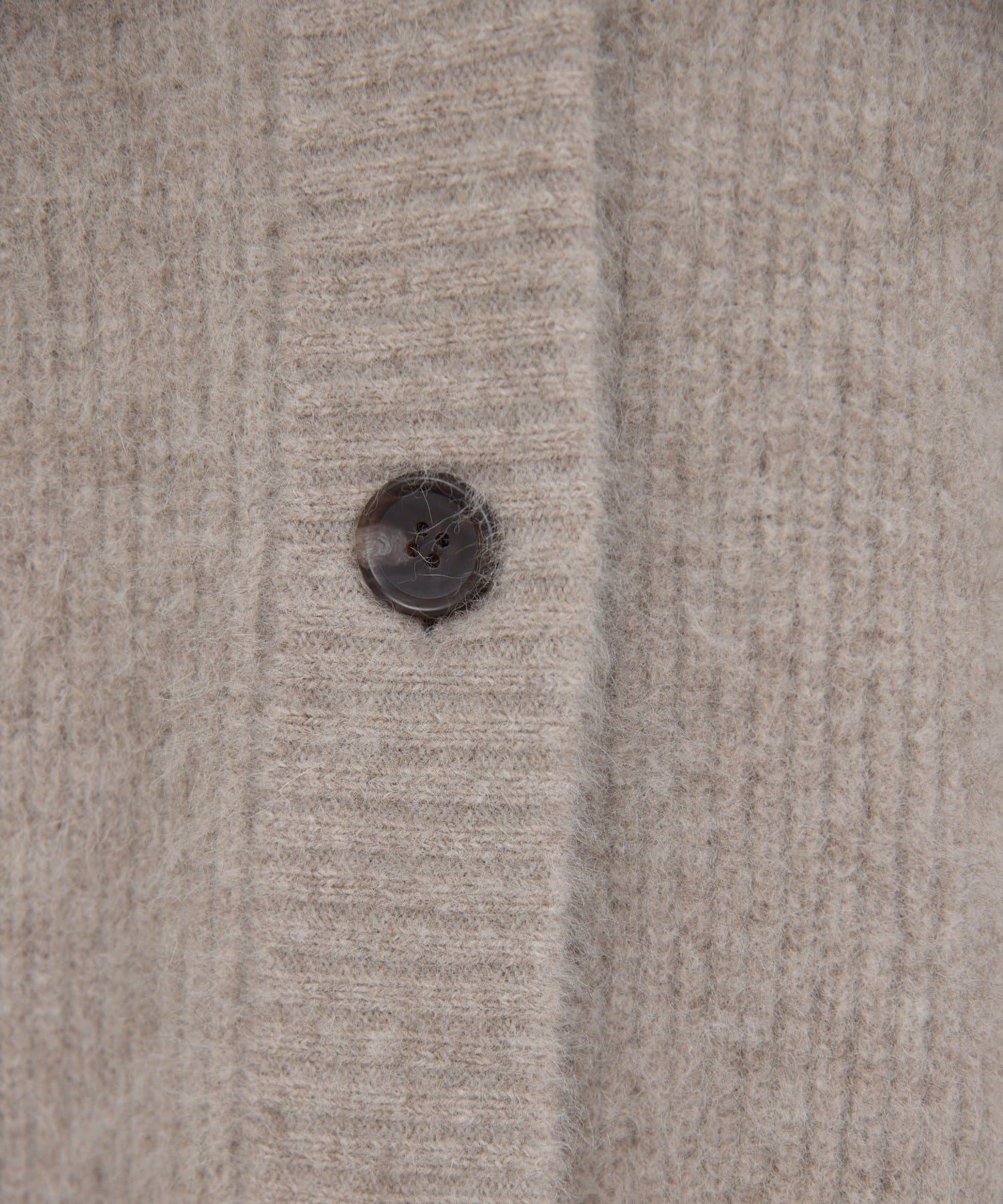 GALLARDAGALANTE(ガリャルダガランテ) 【気温~17℃】【コート並みに暖かい】ファーVネックカーディガン