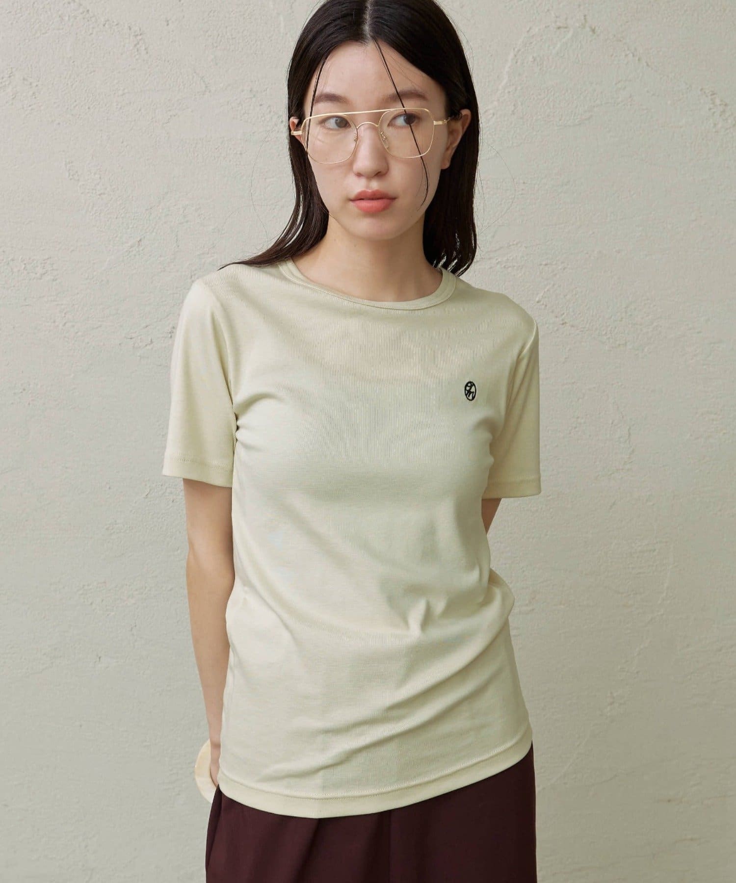 Omekashi(オメカシ) 【刺繍シリーズ/タンクあり◎】刺繍Tシャツ