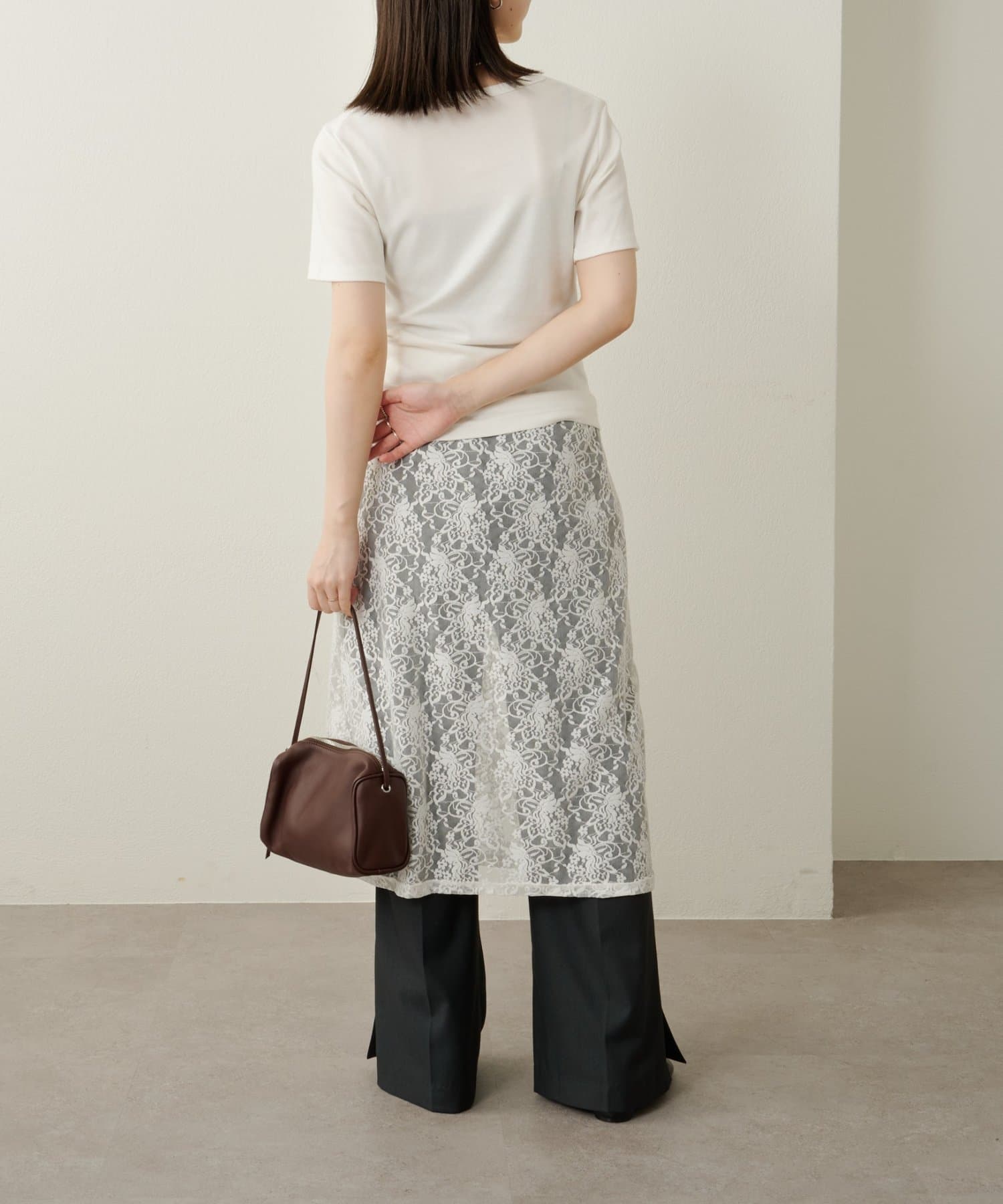 Omekashi(オメカシ) 【新色追加/オフホワイト】【刺繍シリーズ/タンクあり◎】刺繍Tシャツ