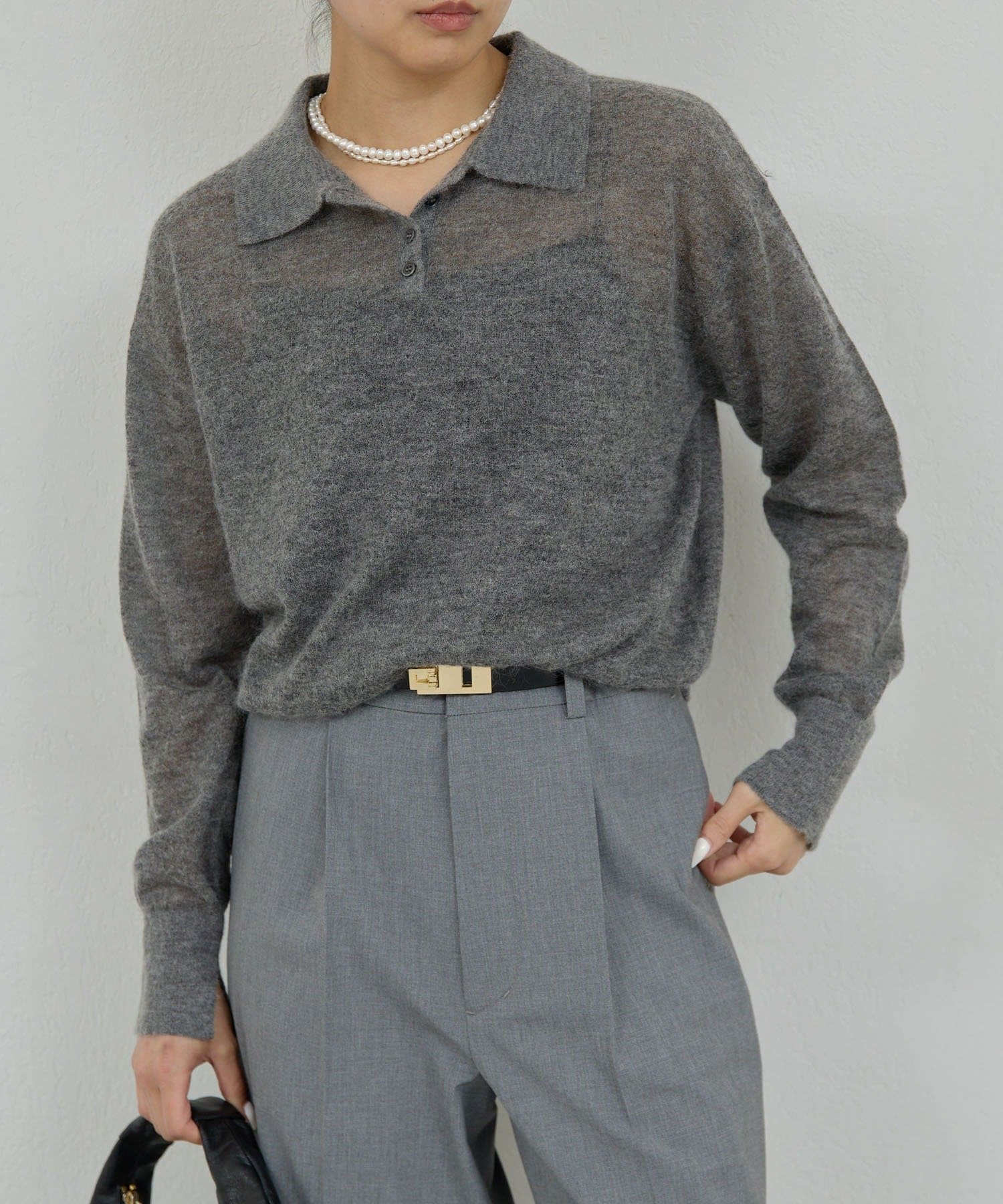 GALLARDAGALANTE｜シアーニットポロ | Rakuten Fashion(楽天