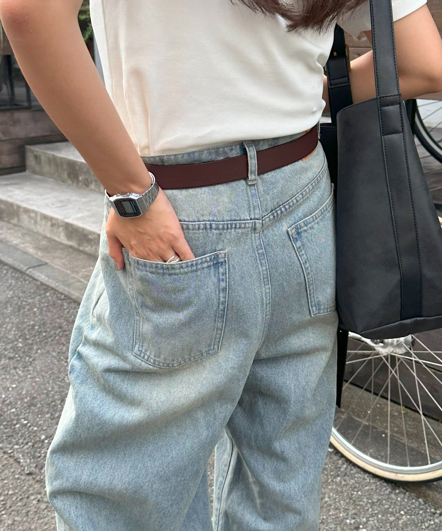 ユニセックス】オーバーダイタックデニムワイドパンツ | DISCOAT