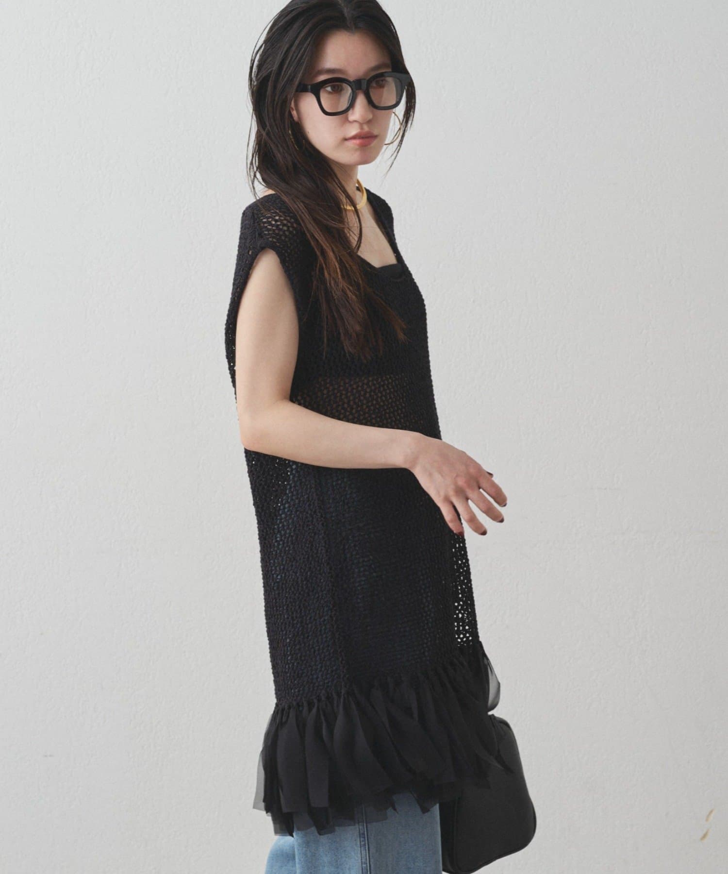 LOUNGEDRESS(ラウンジドレス) フリンジニットベスト