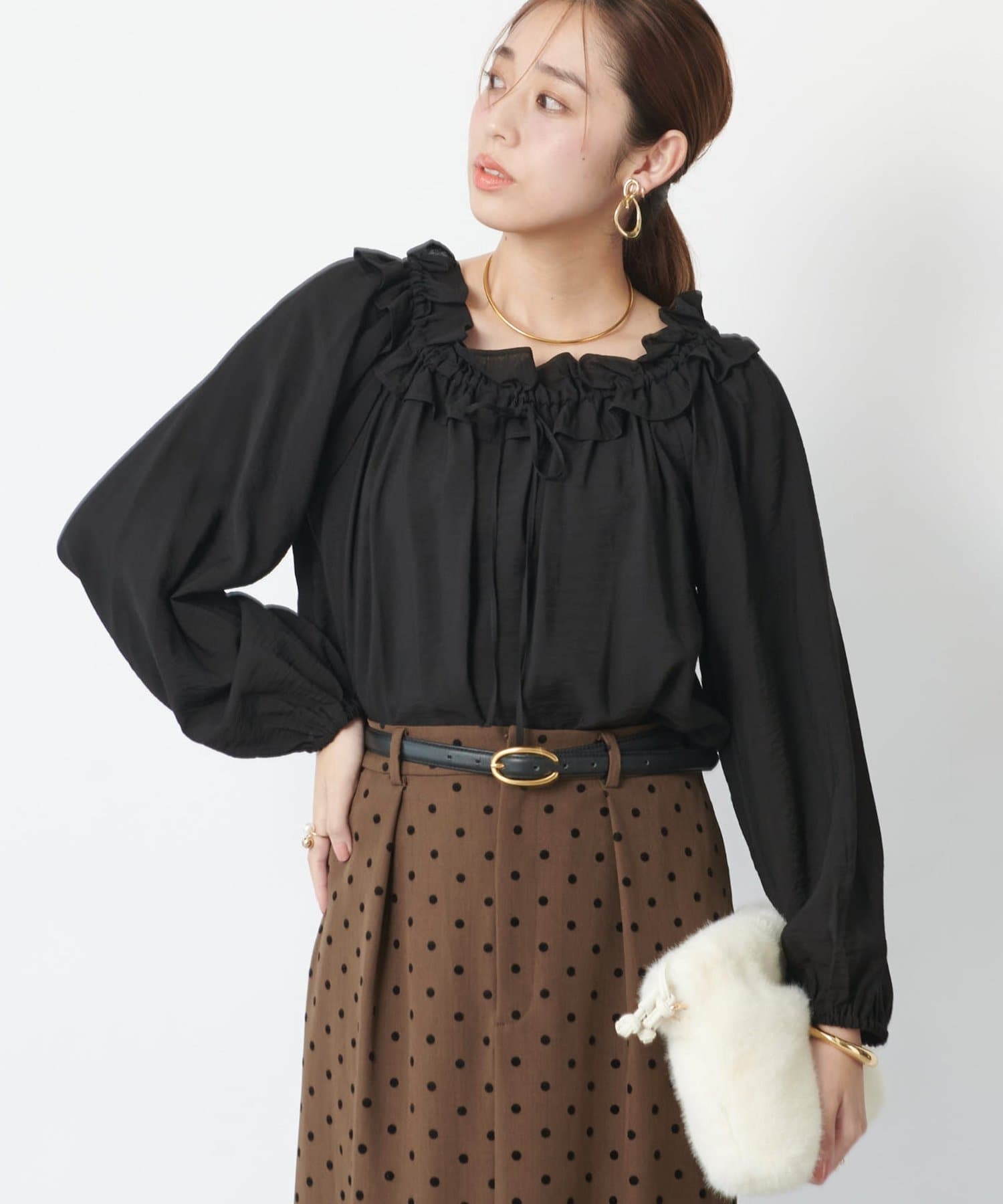 un dix cors(アンディコール) 《大人可愛い◎》ヴィンテージフリルブラウス