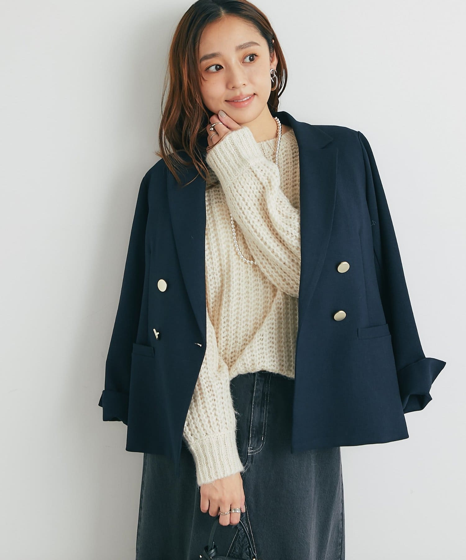 un dix cors(アンディコール) 《きちんと感◎》金釦カルゼジャケット
