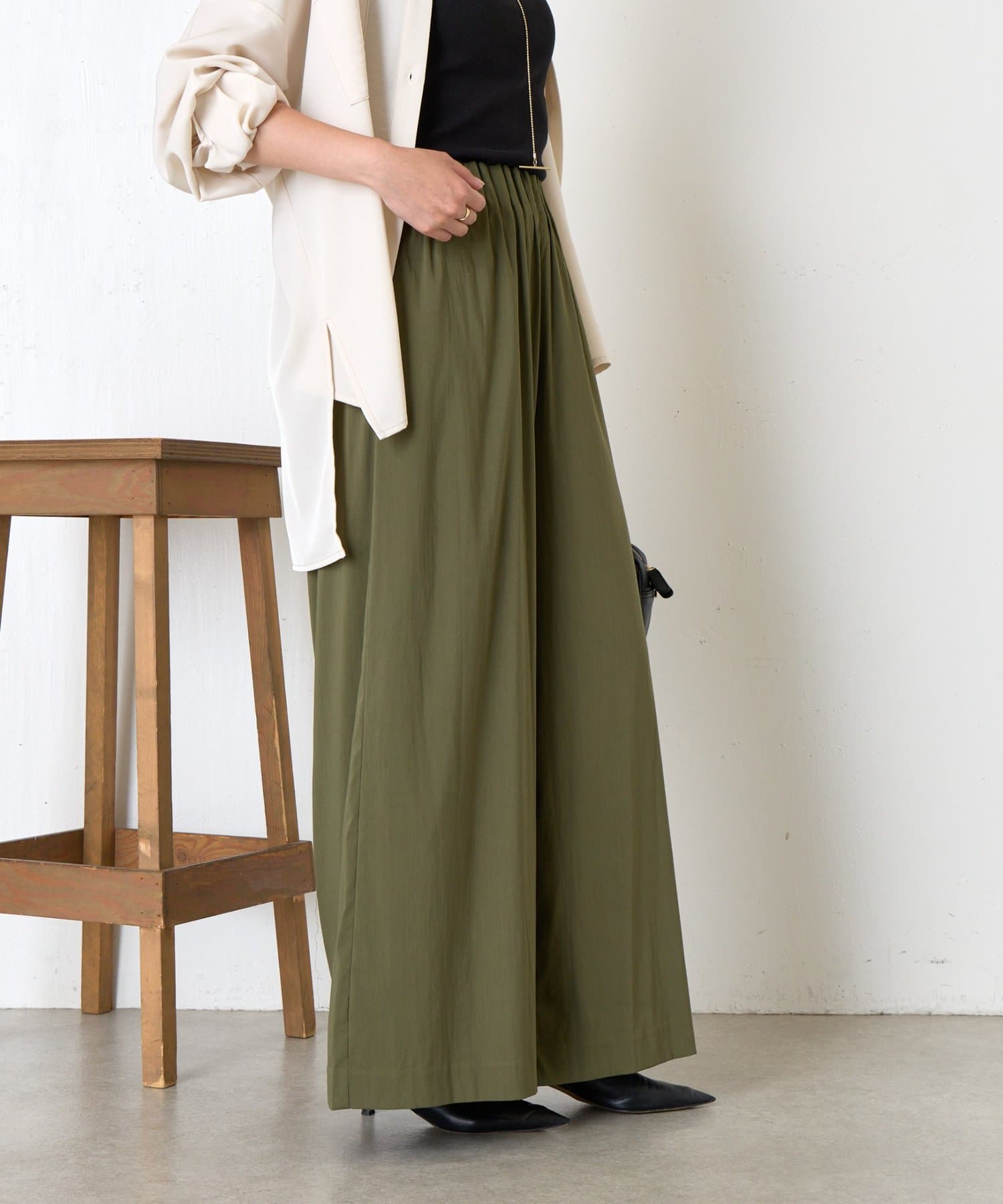 新品＊jena espase merveilleuxテンセルキャタピラーパンツ Jena espace merveilleux｜テンセルキャタピラーパンツ
