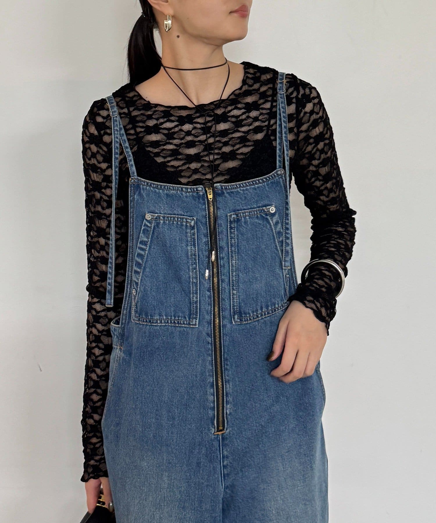 LOUNGEDRESS(ラウンジドレス) カットレースプルオーバー