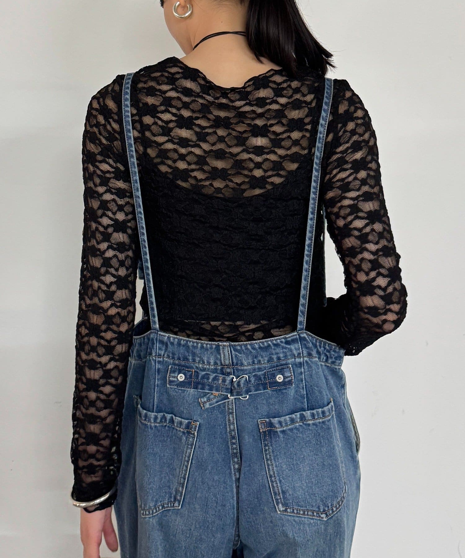 LOUNGEDRESS(ラウンジドレス) カットレースプルオーバー