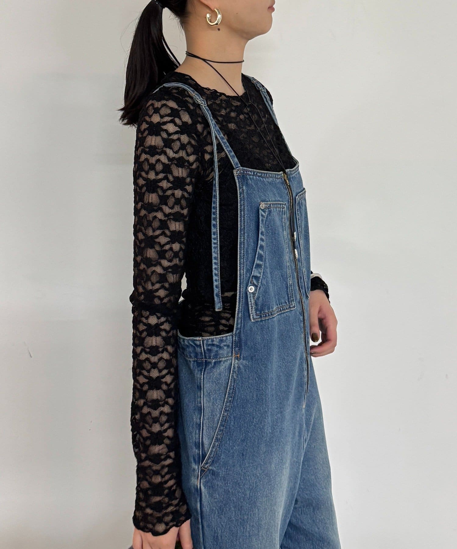 LOUNGEDRESS(ラウンジドレス) カットレースプルオーバー