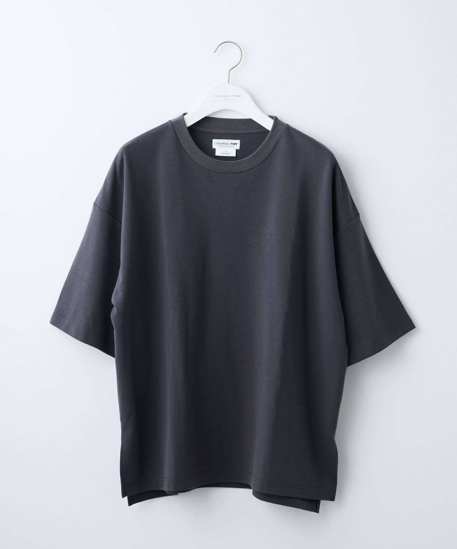 CIAOPANIC TYPY(チャオパニックティピー) 【ユニセックス】ポンチハイカウントサイドスリットビッグシルエットTee
