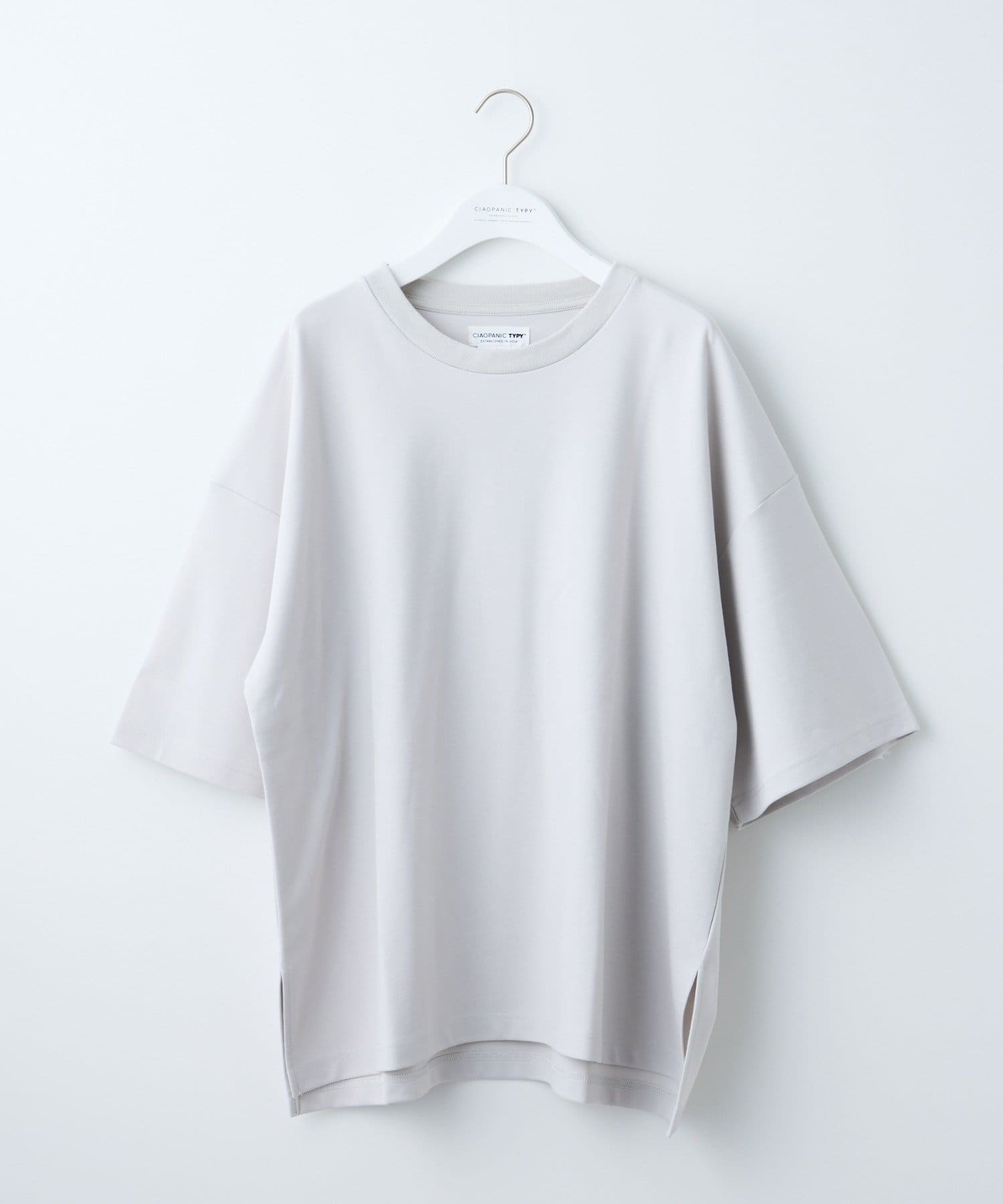 CIAOPANIC TYPY(チャオパニックティピー) 【ユニセックス】ポンチハイカウントサイドスリットビッグシルエットTee