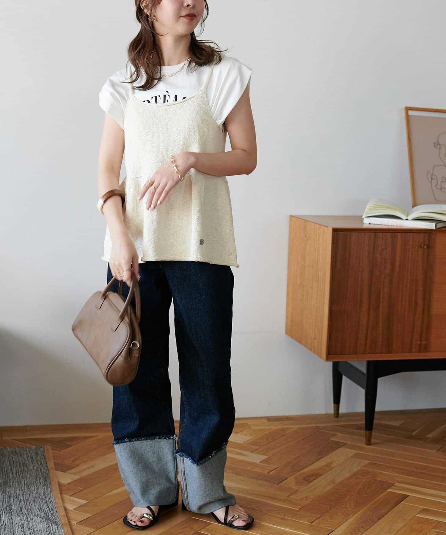 DISCOAT(ディスコート) スラブキャミビスチェ