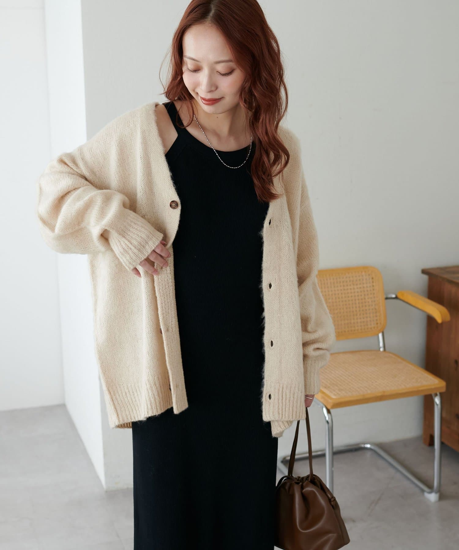 me couture モヘアロングシャギーカーディガン me couture モヘアロングシャギーカーディガン WEB限定/ユニ