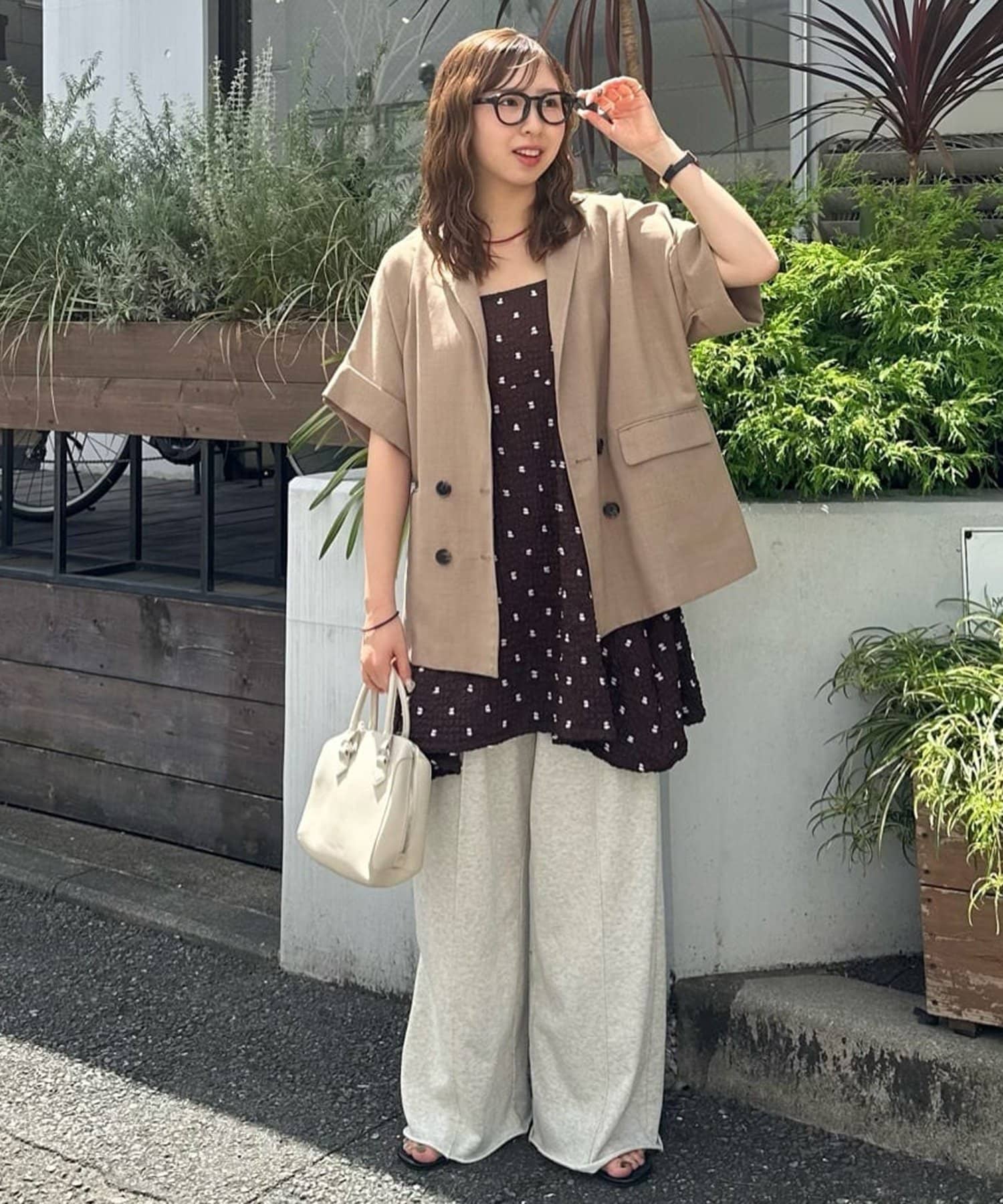 DISCOAT(ディスコート) ドットジャガードキャミチュニック