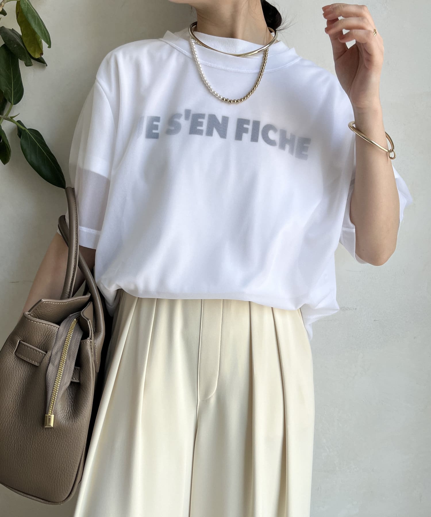 OUTLET(アウトレット) 【DouDou】トリコットオーガンジーTEE