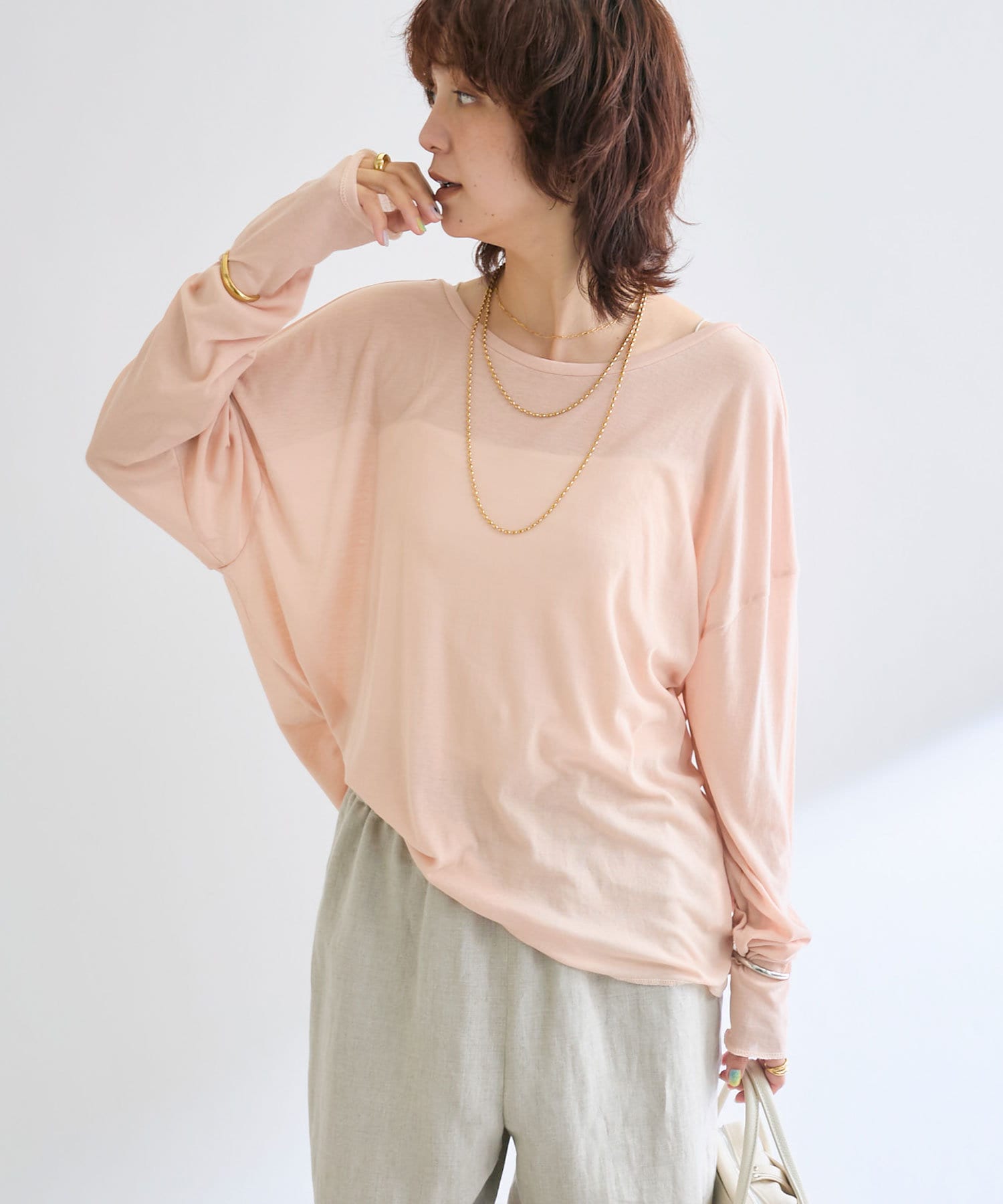 OUTLET(アウトレット) 【RIVE DROITE】シアーフライスカットソー