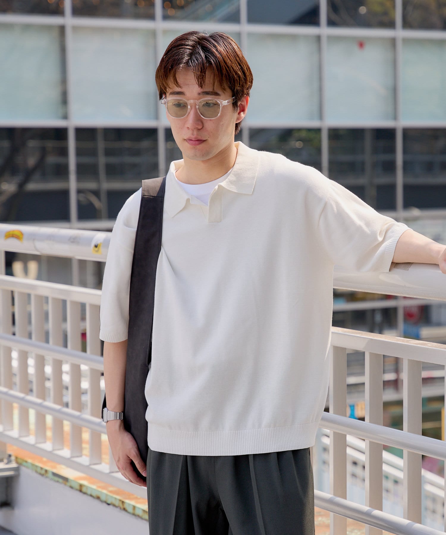 OUTLET(アウトレット) 【Kastane】【WHIMSIC】ファインニットショートスリーブポロシャツ