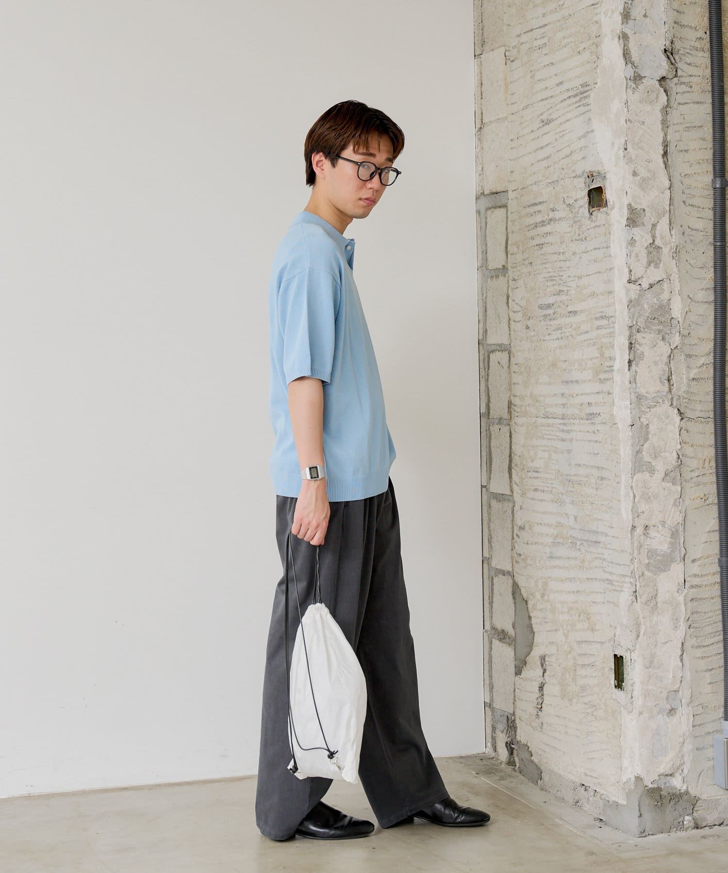 OUTLET(アウトレット) 【Kastane】【WHIMSIC】ファインニットショートスリーブポロシャツ