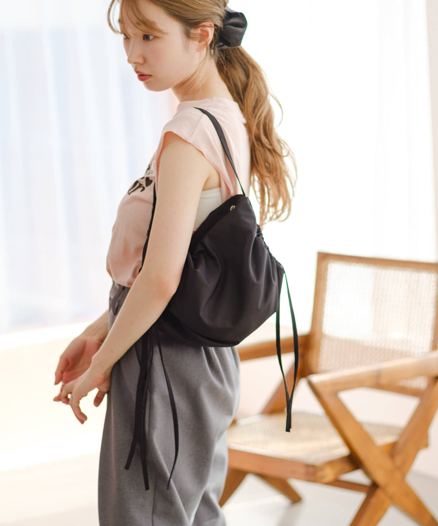 Kastane】リボンシャーリングバッグ | OUTLET(アウトレット)レディース 