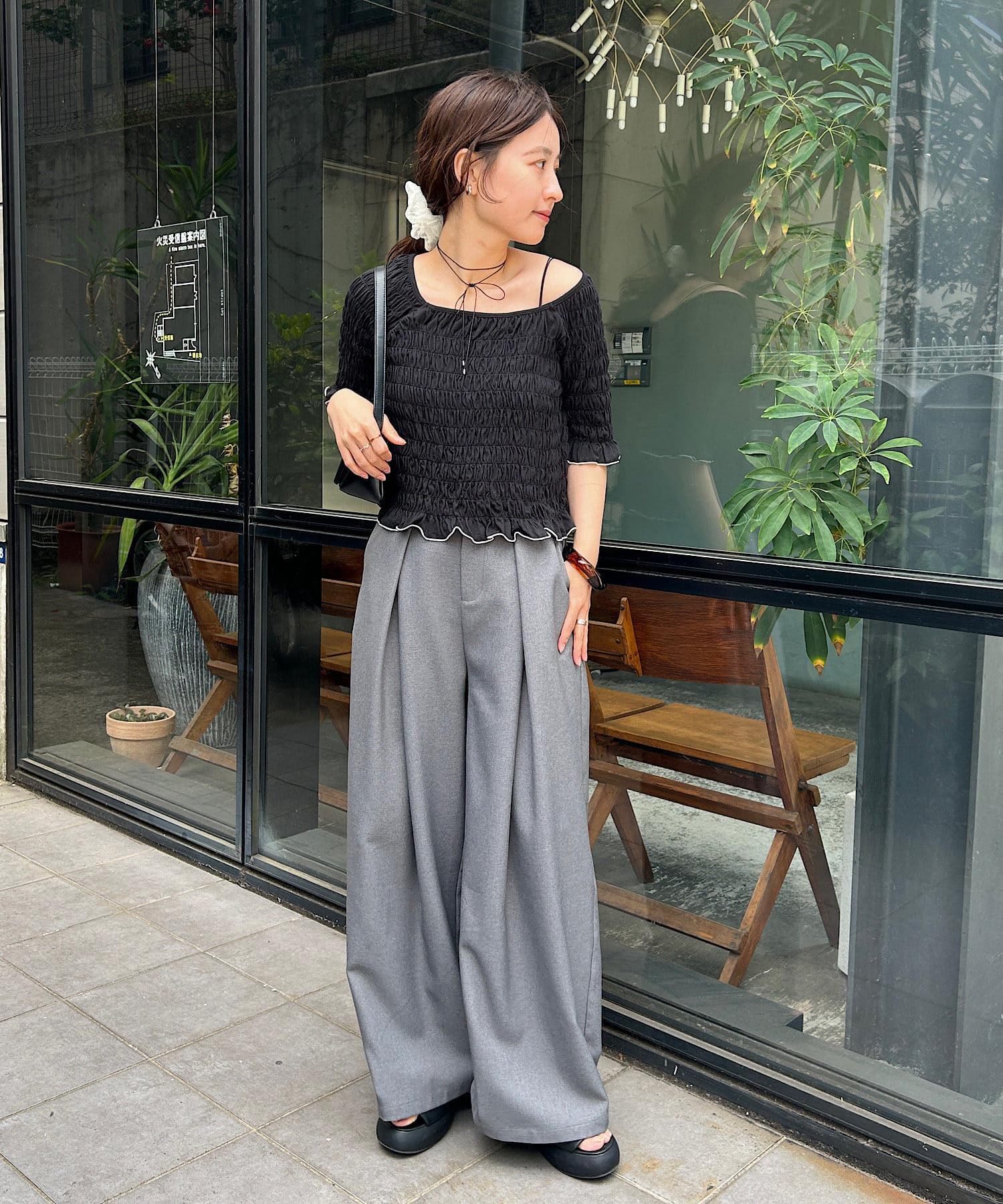 OUTLET(アウトレット) 【Kastane】シャーリングカットソー