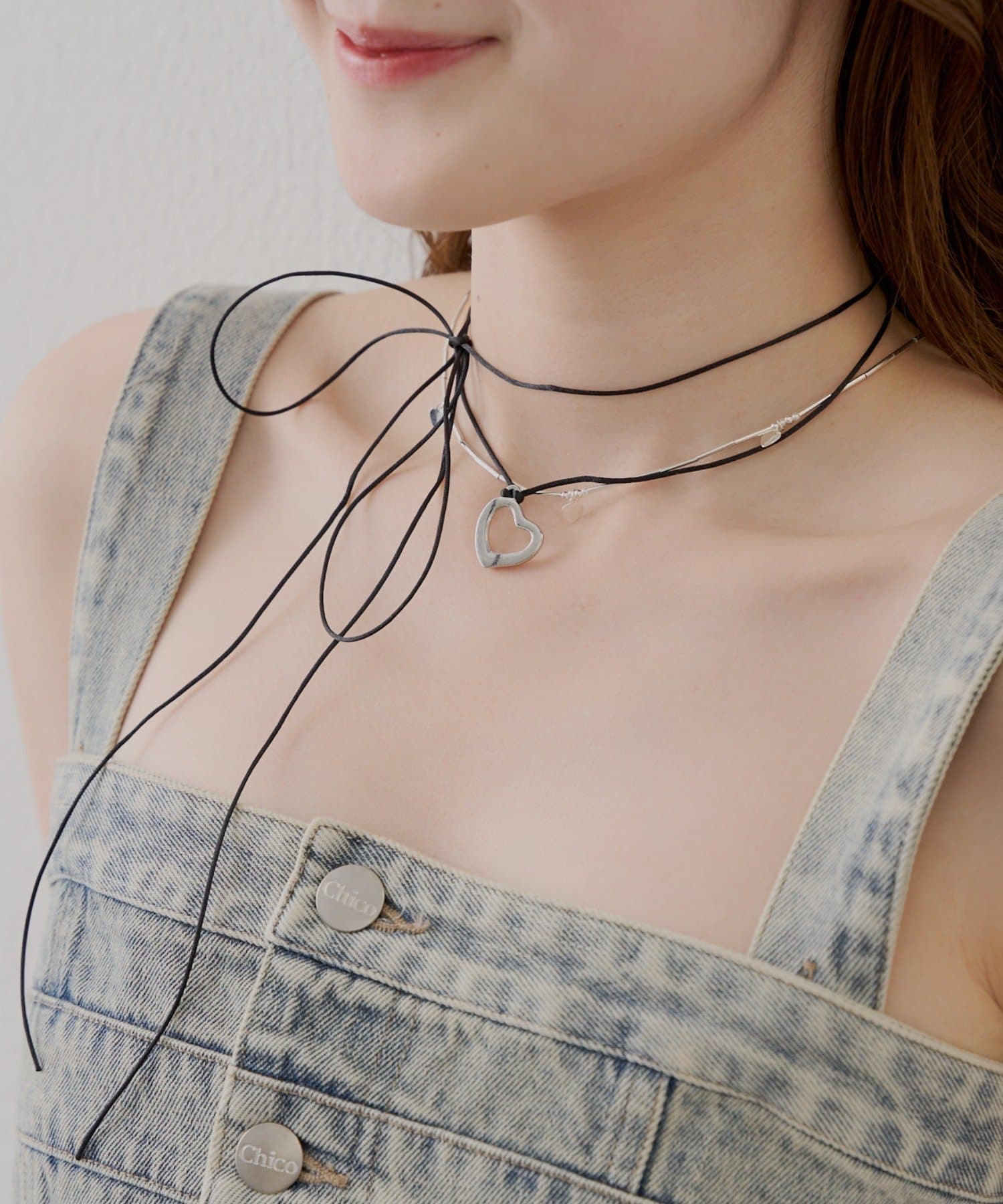 OUTLET(アウトレット) 【Chico】【SET ITEM】ハートモチーフネックレス+チョーカーセット