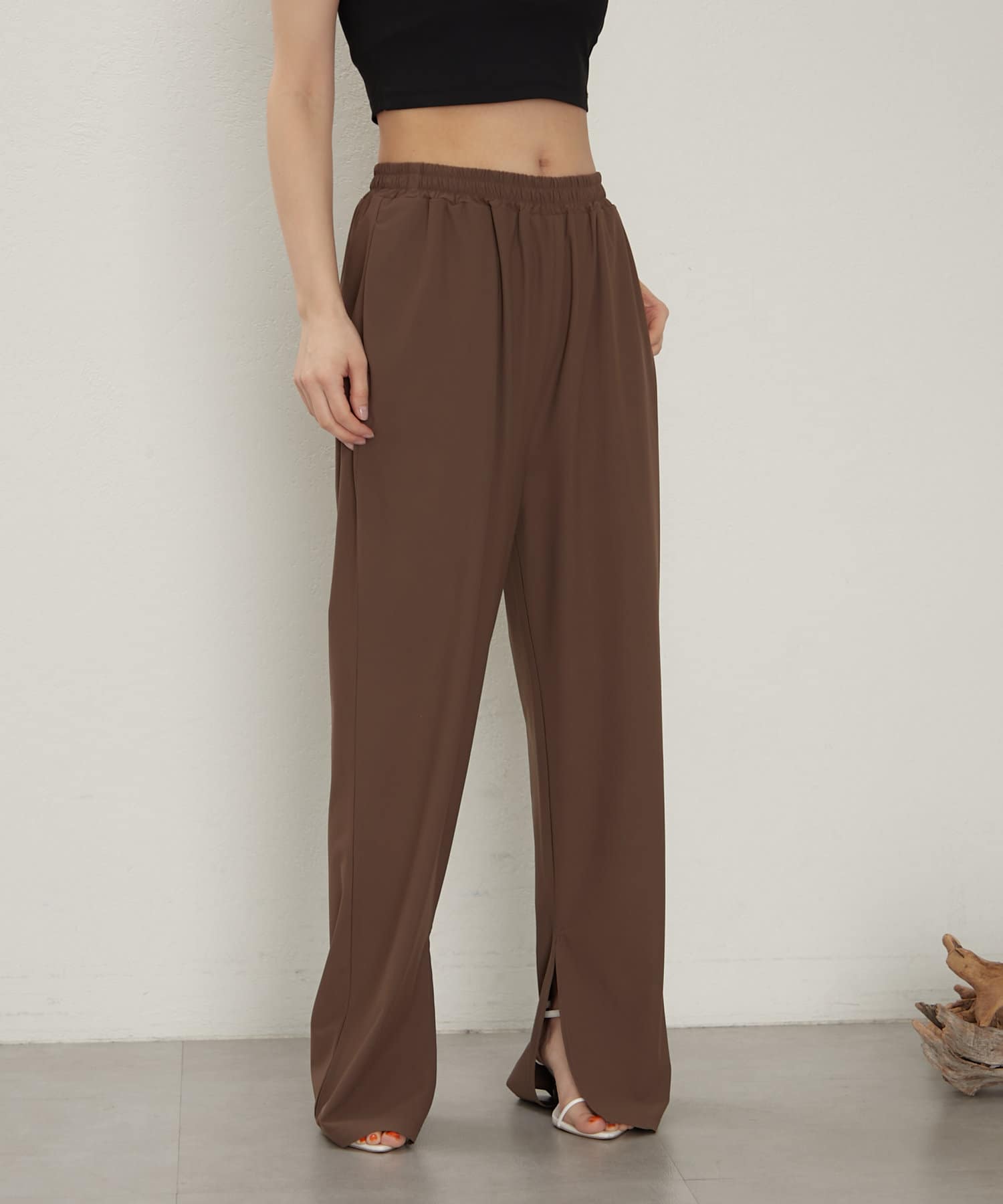 OUTLET(アウトレット) 【earthy_】スリムフレアパンツ