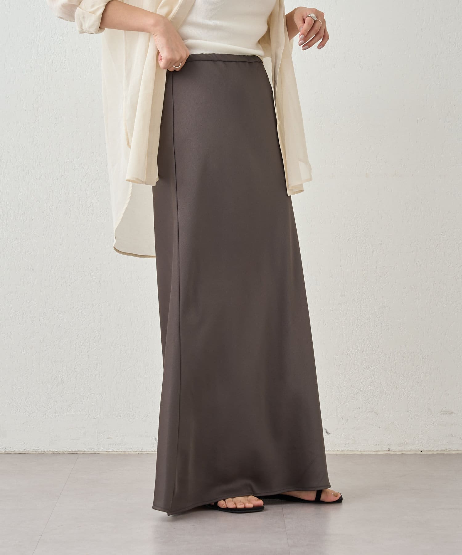 OUTLET(アウトレット) 【SHENERY】サテンマーメイドスカート