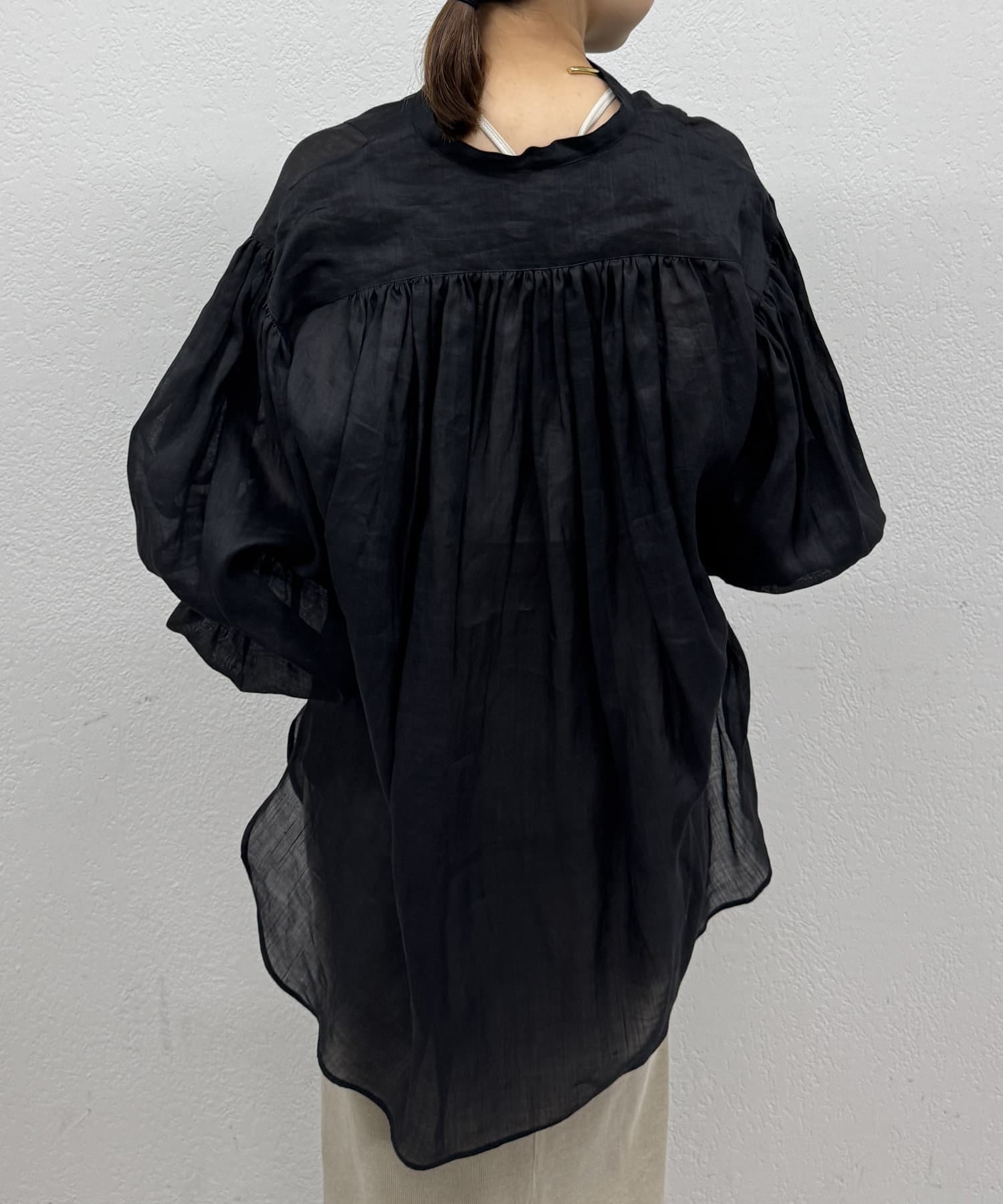 OUTLET(アウトレット) 【Loungedress】20thリネンギャザーチュニック