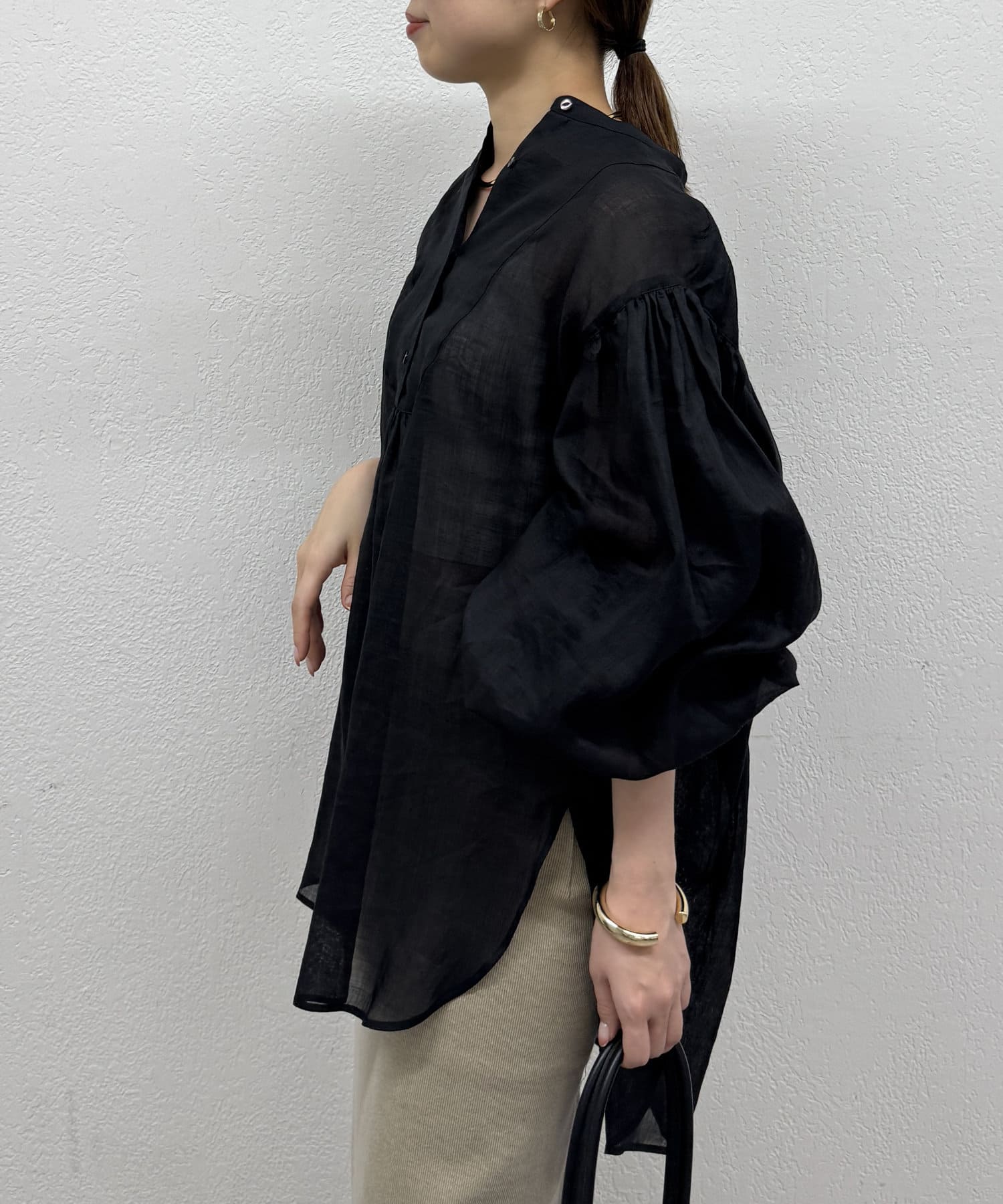 OUTLET(アウトレット) 【Loungedress】20thリネンギャザーチュニック