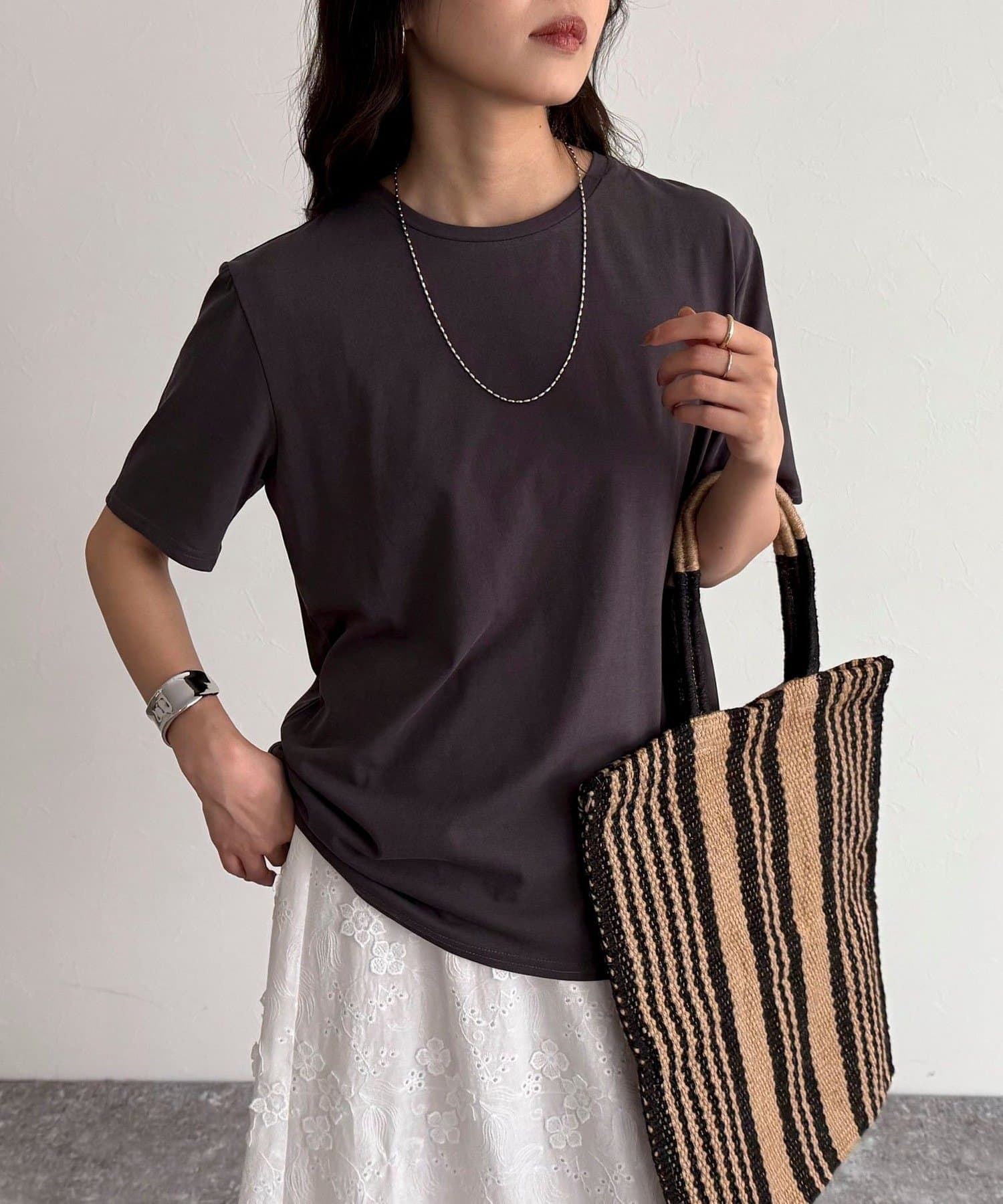 FREDY & GLOSTER(フレディ アンド グロスター) ハイツイストコットンTシャツ