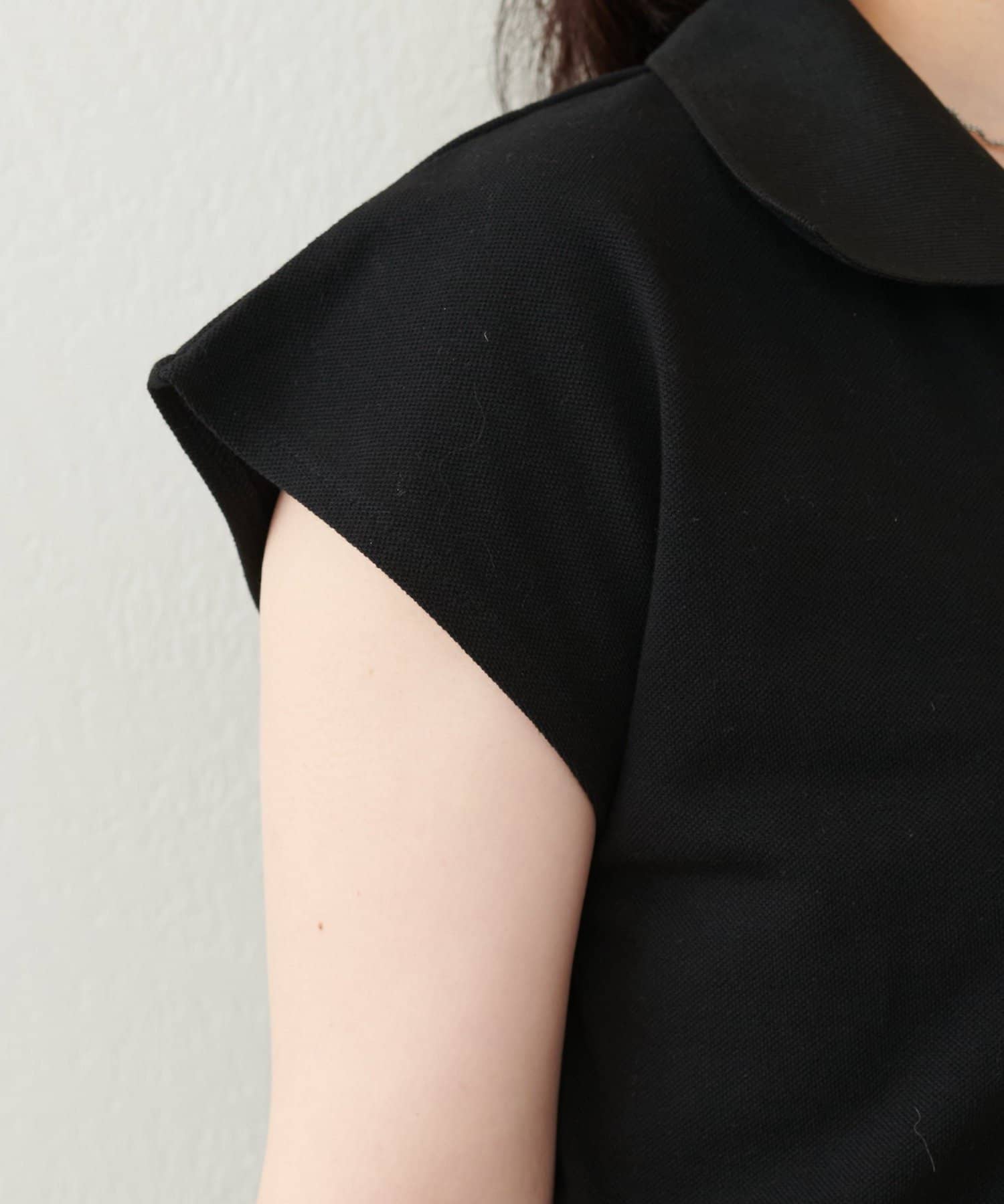 NICE CLAUP / OLIVE des OLIVE OUTLET(ナイスクラップ  / オリーブ デ オリーブ アウトレット) 【natural couture】刺しゅう入りフレンチスリーブポロシャツ