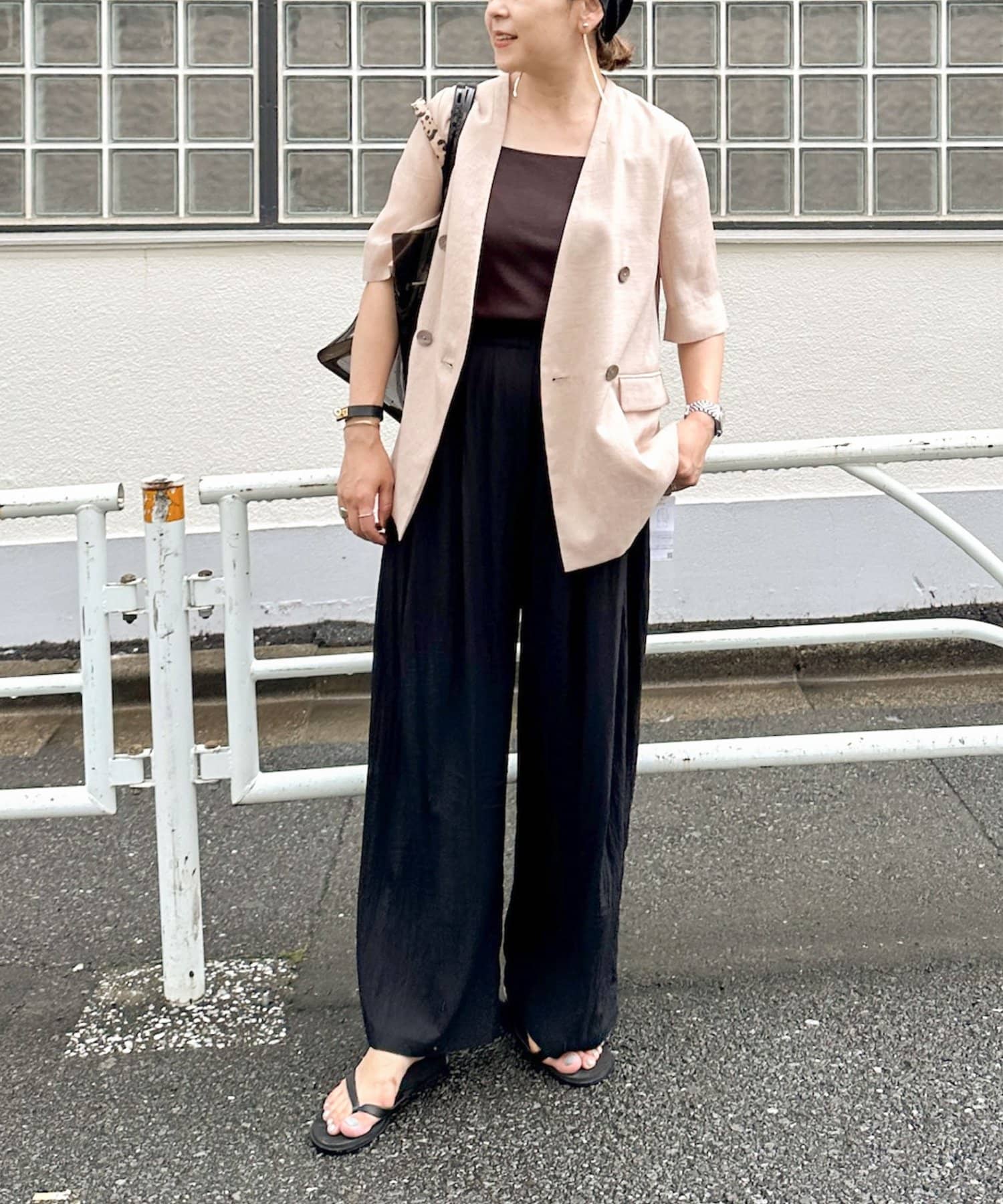 【公式サイト】正規ブランド品通販 ウォッシャブルリネン風シアー5分袖ジャケット NOLLEY'S | ジャケット・アウター