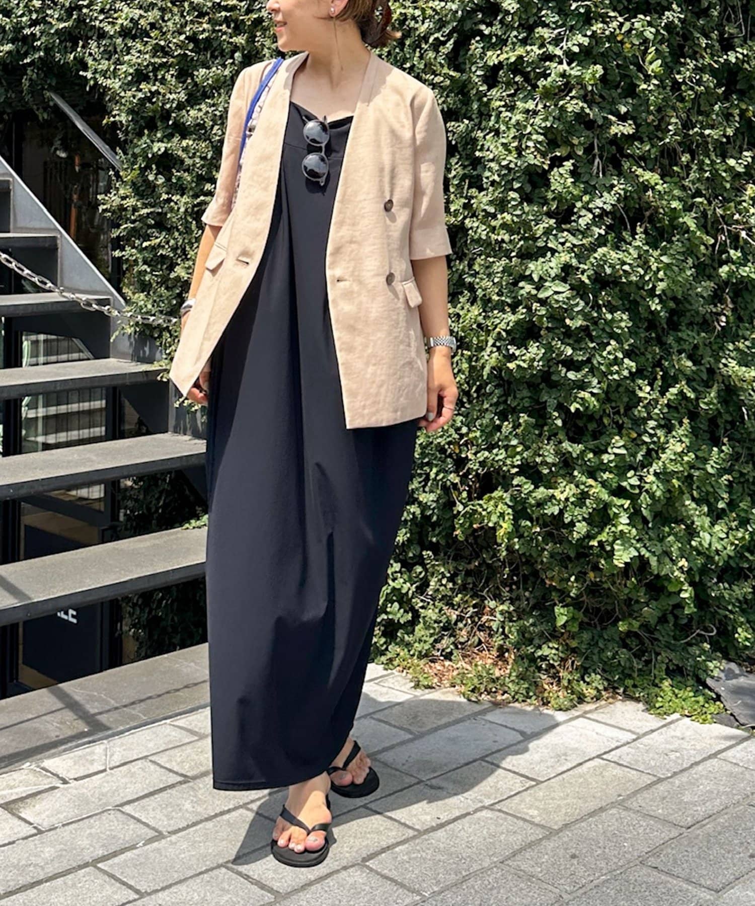 ウォッシャブルリネン風シアー5分袖ジャケット | NOLLEY'S(ノーリーズ