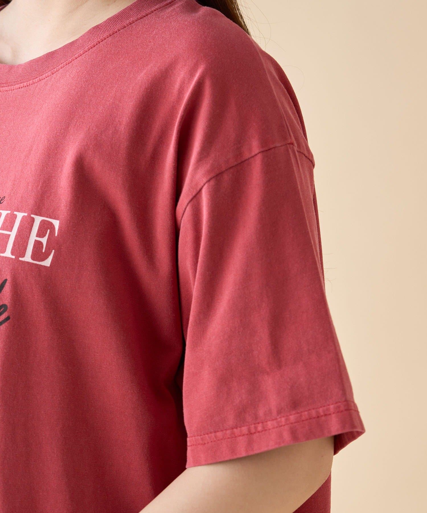 Remind me and forever(リマインドミーアンドフォーエバー) 【nane】ピグメント加工ロゴTシャツ