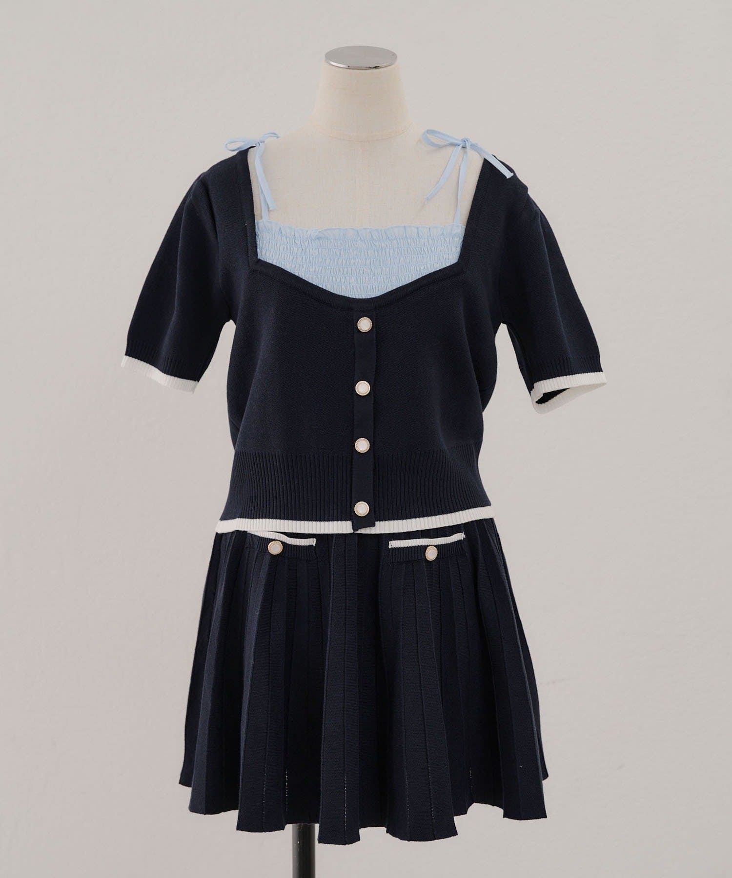 NICE CLAUP / OLIVE des OLIVE OUTLET(ナイスクラップ  / オリーブ デ オリーブ アウトレット) この夏無双できる【RMAF】ドッキングニットセットアップ