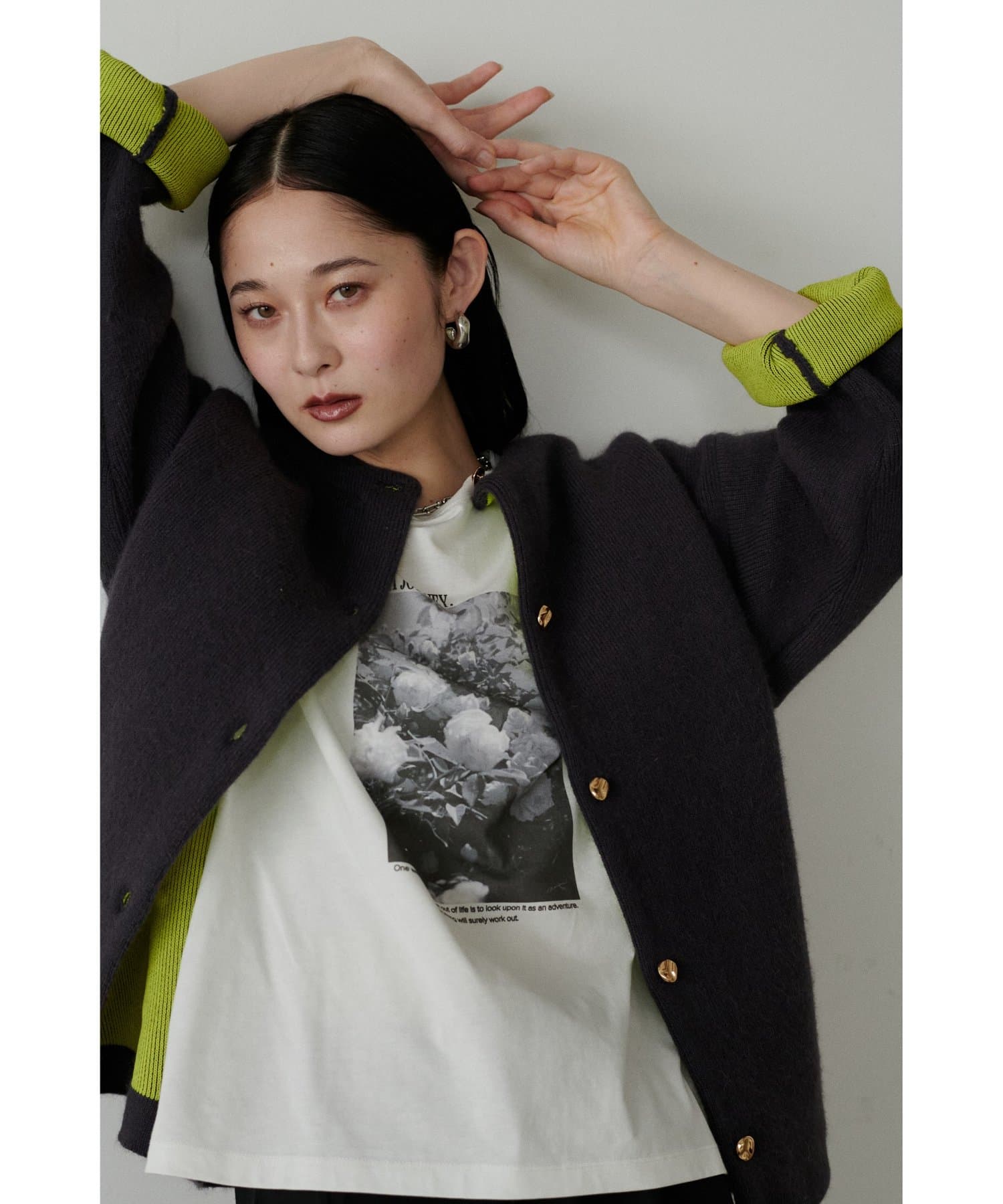 LARUTA(ラルータ) FOX混Wフェイスニットコート