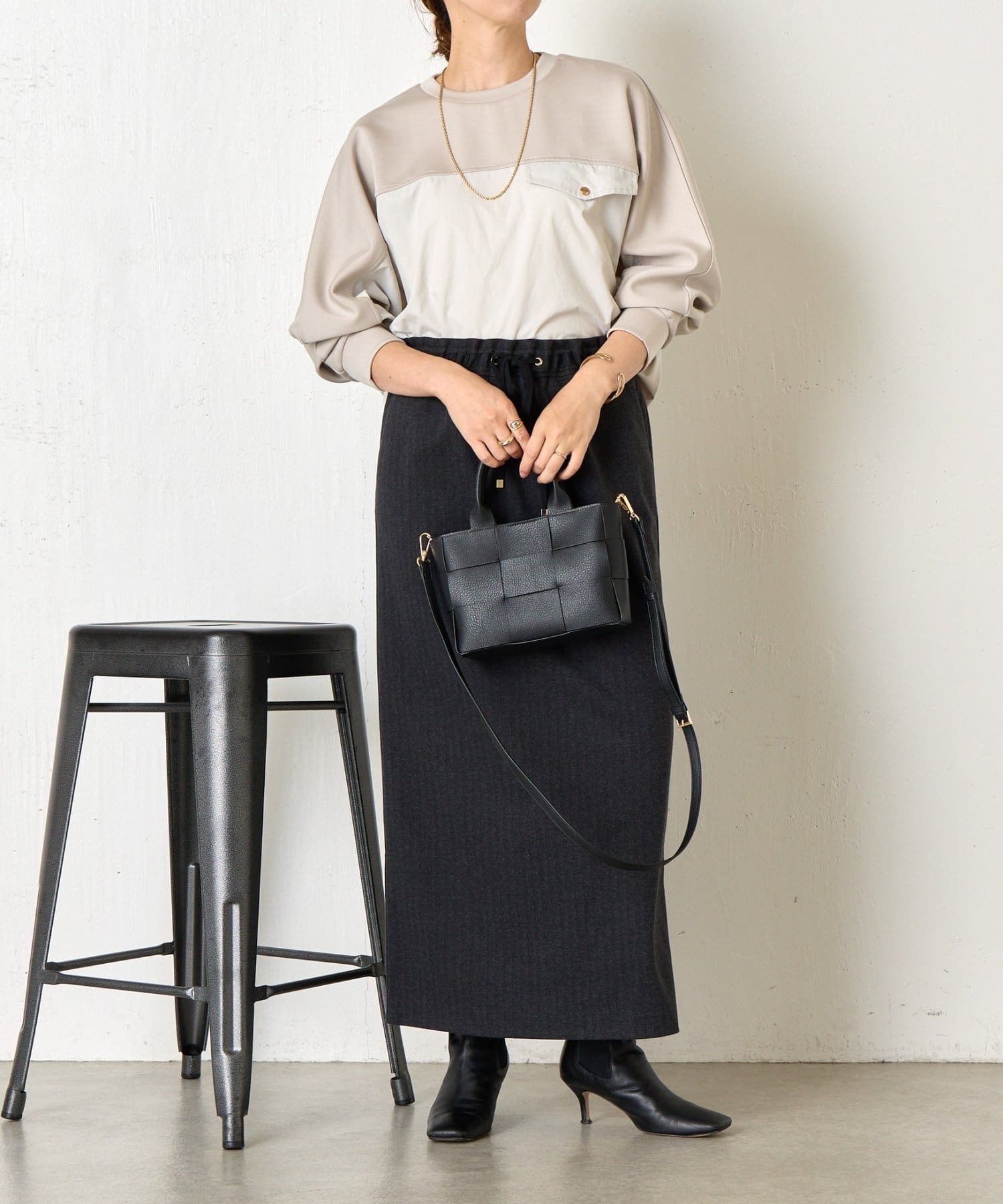 tシャツ フハク切替ダンボールカットソー レディース フハク切替ダンボールカットソー | Jena espace merveilleux