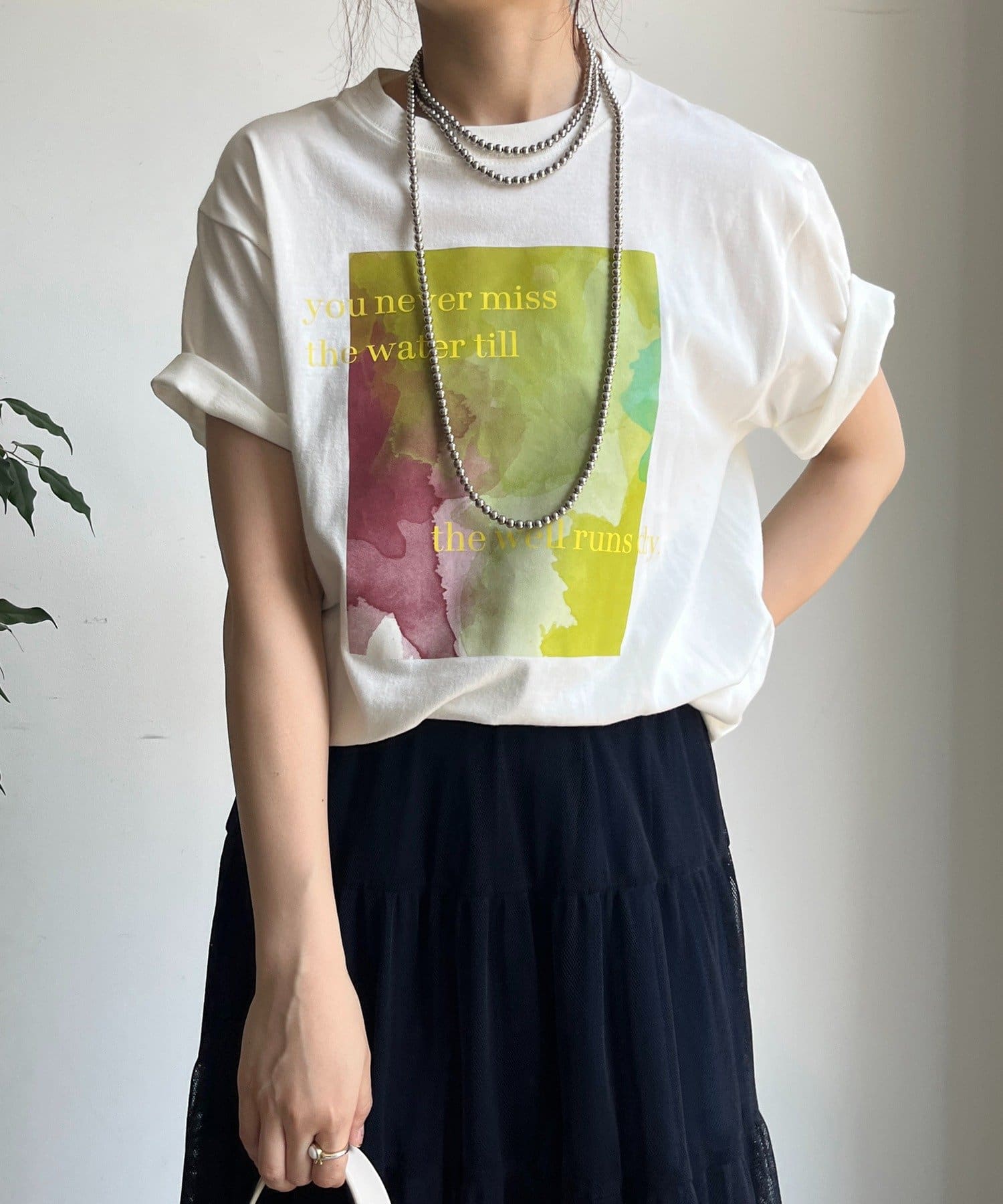 【新品】DouDou 透け感 ロゴプリントTシャツ Web完売品！ WEB限定】ロゴペイントTEE | DOUDOU(ドゥドゥ)レディース | PAL