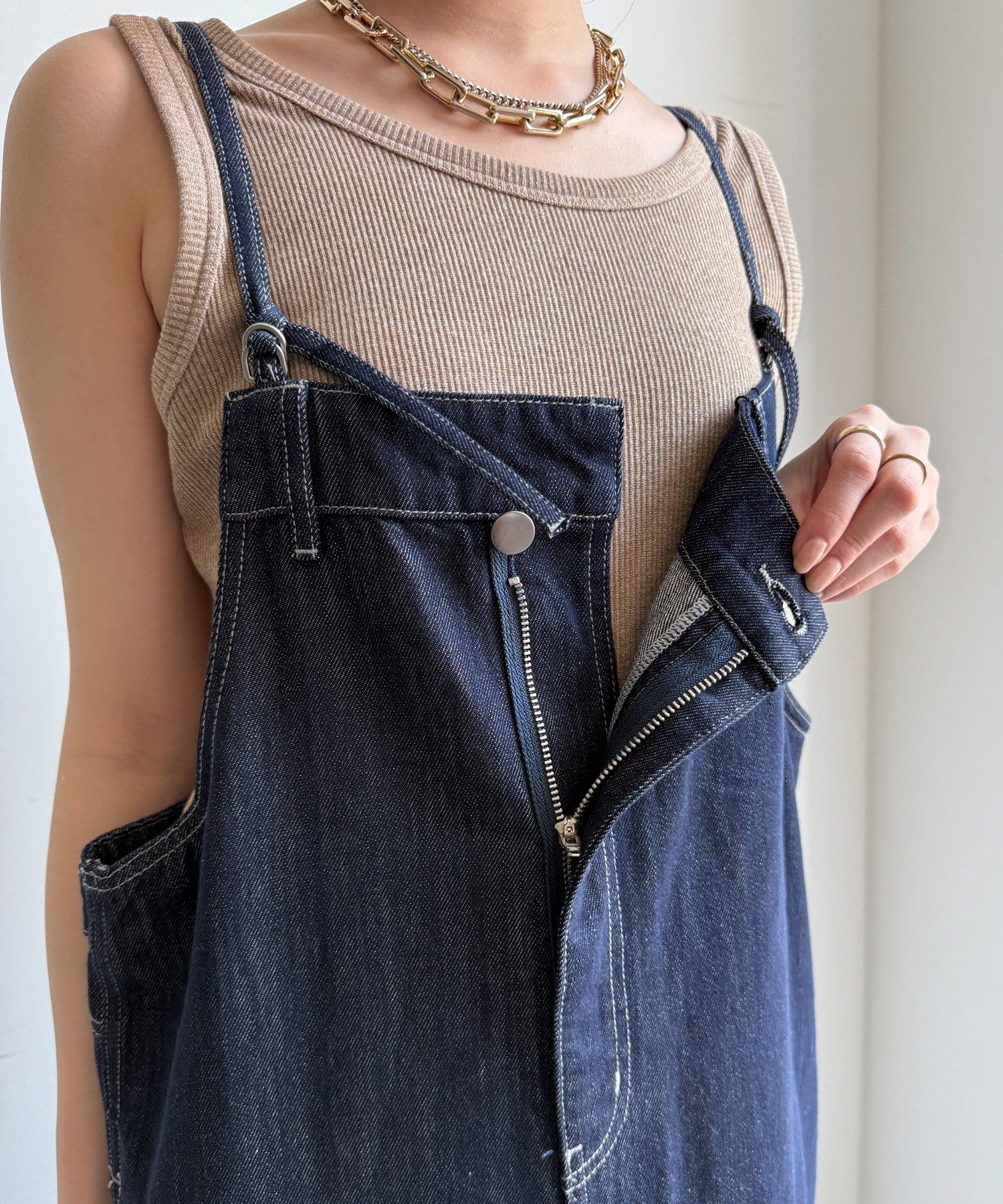 DOUDOU(ドゥドゥ) 【WEB限定】デニムジャンスカ