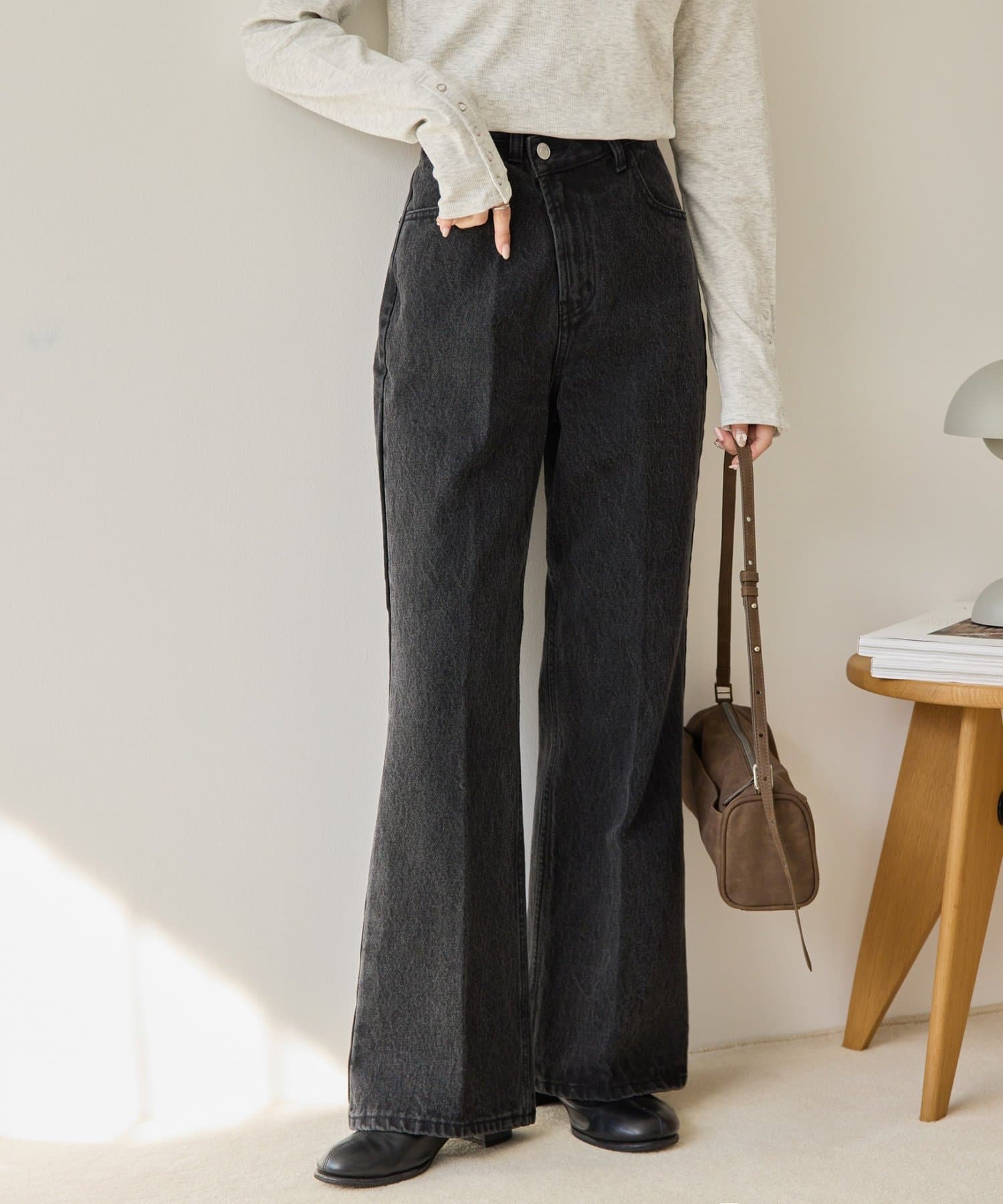 DISCOAT(ディスコート) 【スタイル爆盛れ◎/選べる6サイズ展開】USコットンデニムセミフレアパンツ