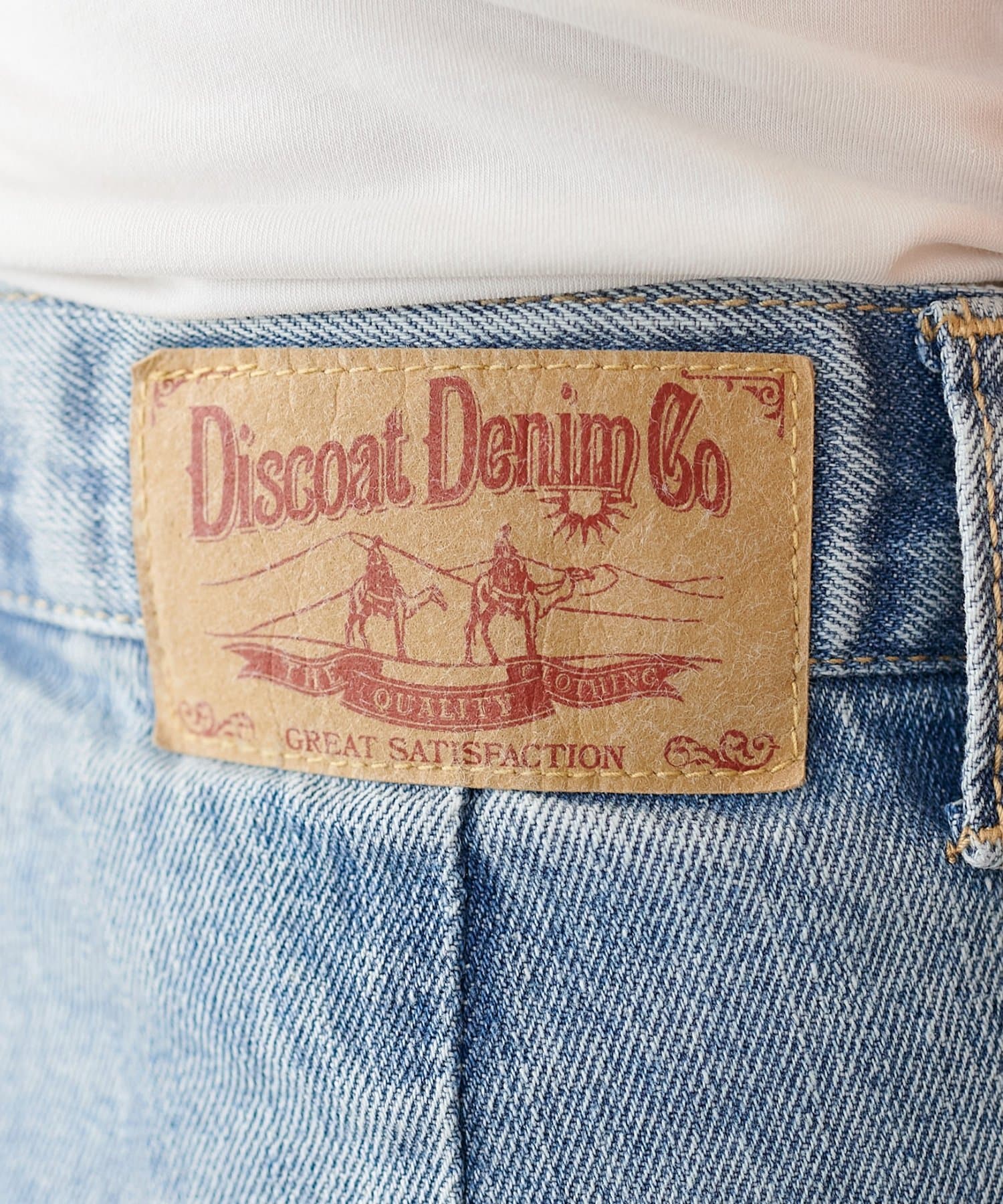 DISCOAT(ディスコート) 【スタイル爆盛れ◎/選べる6サイズ展開】USコットンデニムセミフレアパンツ